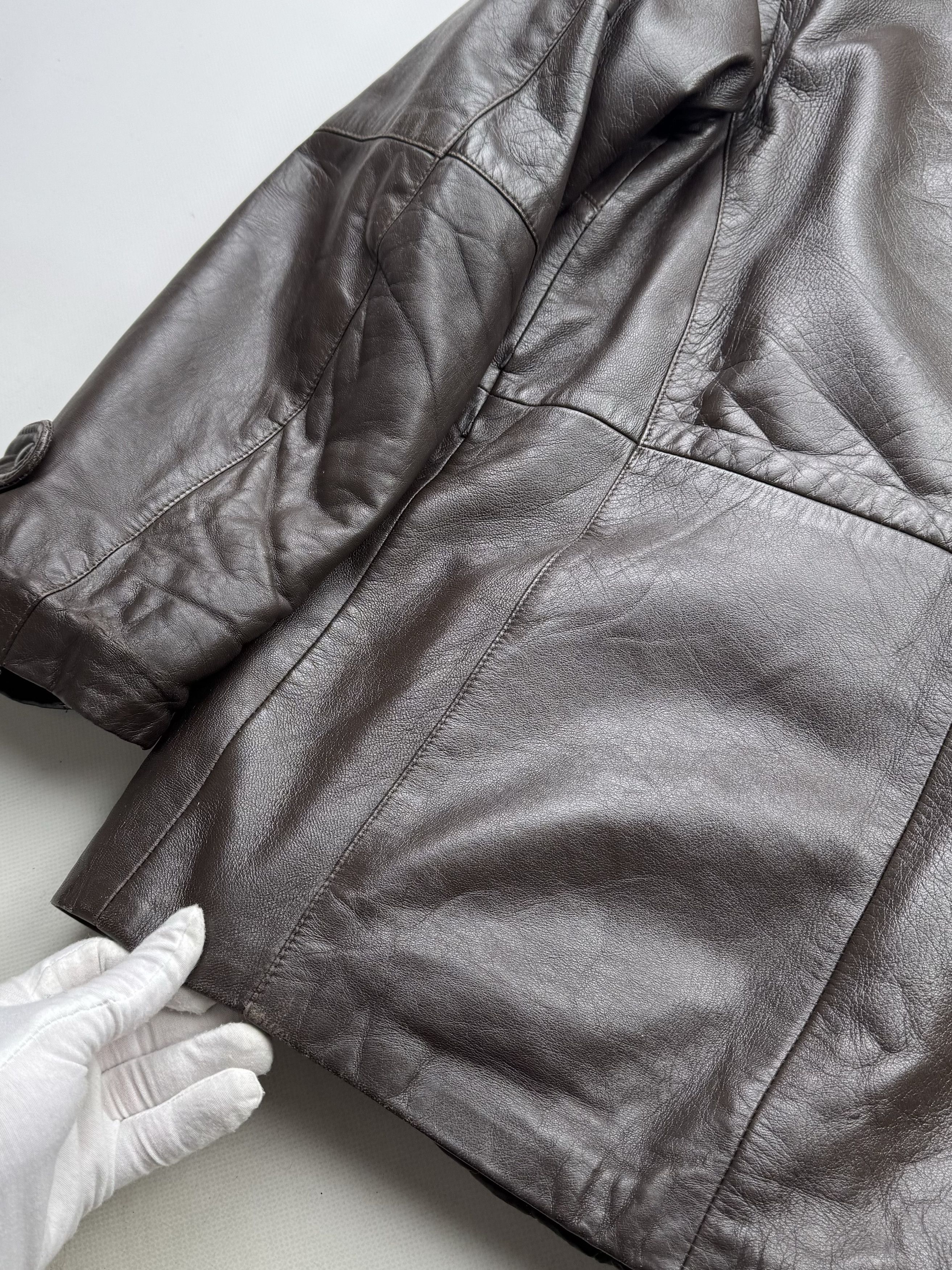 Vintage 90's Leather Jacket B95(V293)E2 Size US L / EU 52-54 / 3 - 10 Thumbnail
