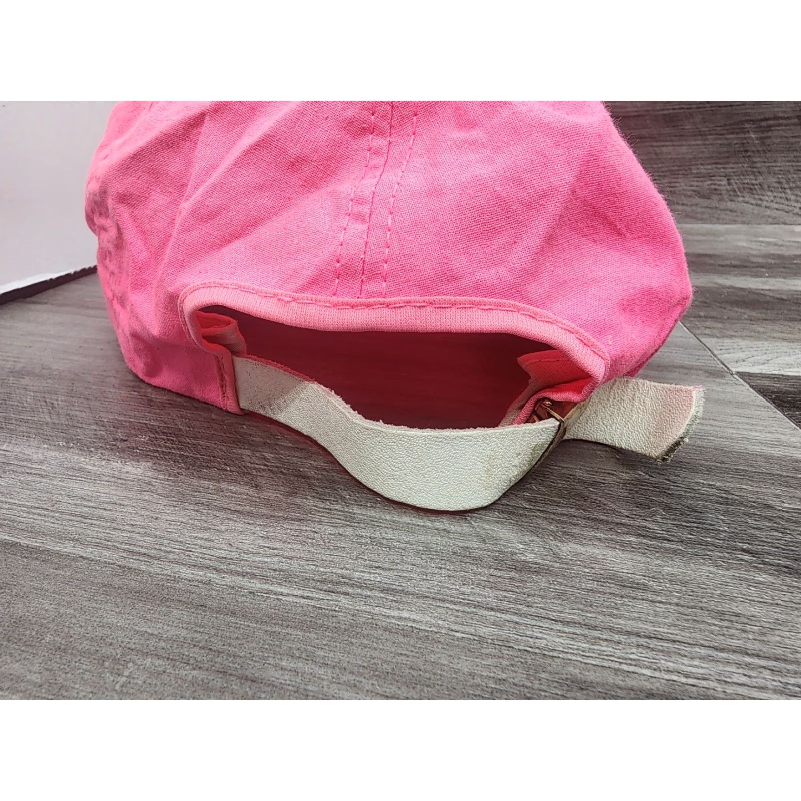 Vintage VINTAGE Motorola Real Time Big Time Strap Back Hat Neon Pink Hat Men One Size Pink Baseball Cap Mens Size ONE SIZE - 4 Thumbnail