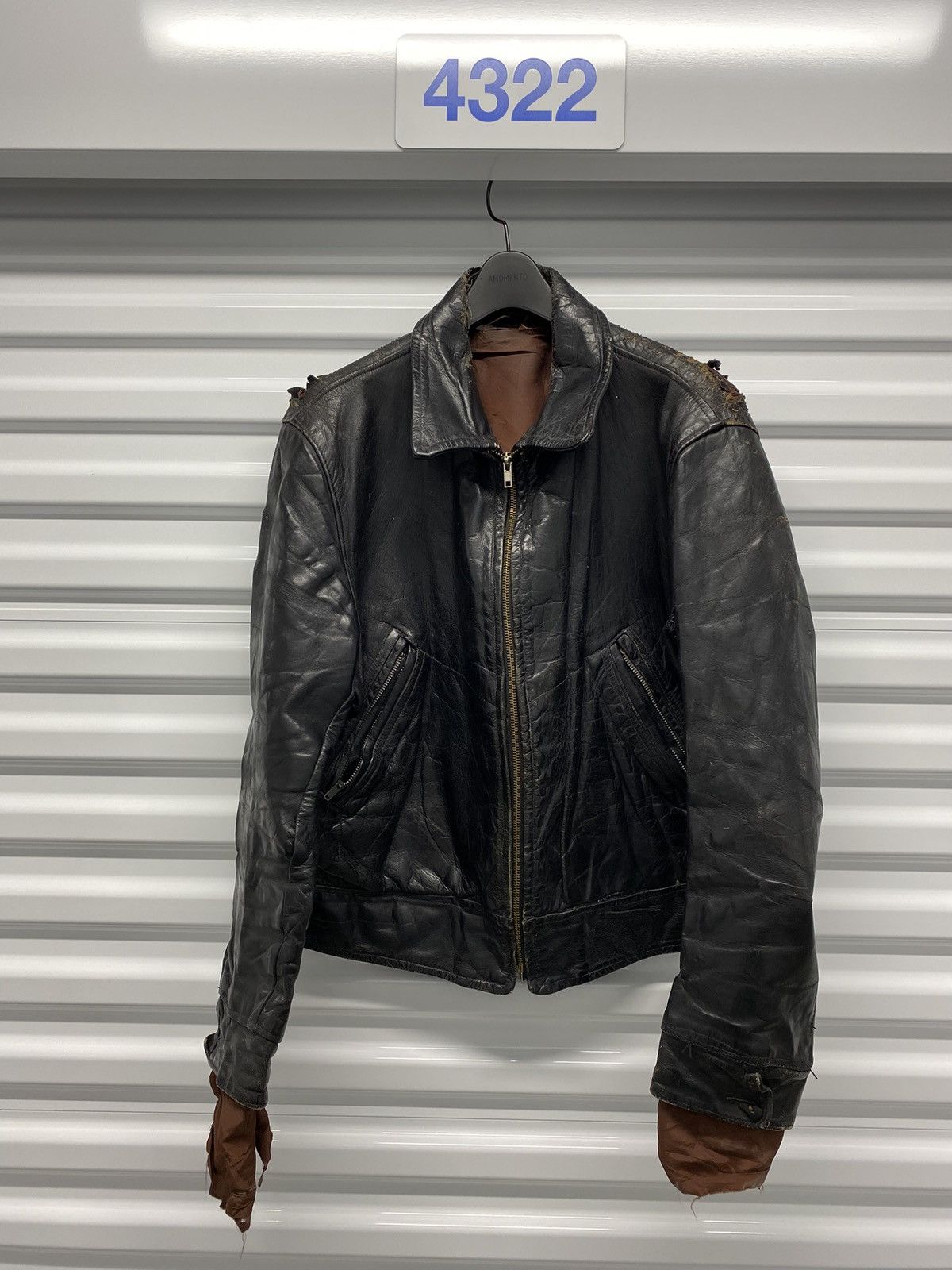 Vintage Enfants Riche Déprimés Style THRASHED 60s leather jacket Size US M / EU 48-50 / 2 - 5 Thumbnail
