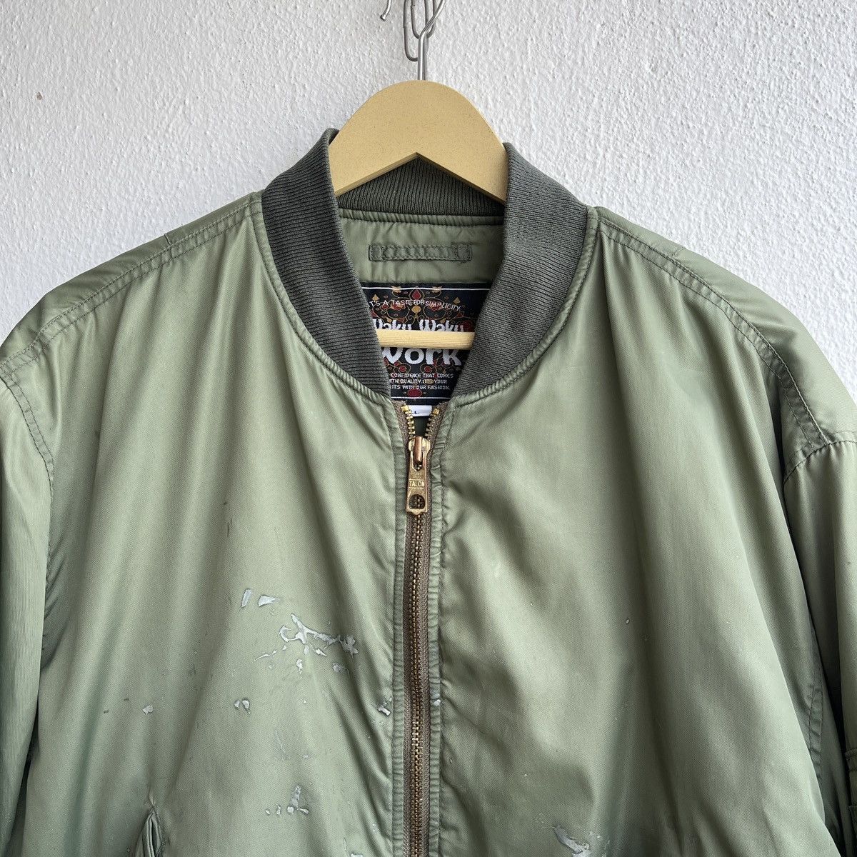 Toyo Enterprises VINTAGE DISTRESSED BOMBER WAKU WAKU WORK TOYO ENTERPRISE Size US L / EU 52-54 / 3 - 21 Thumbnail