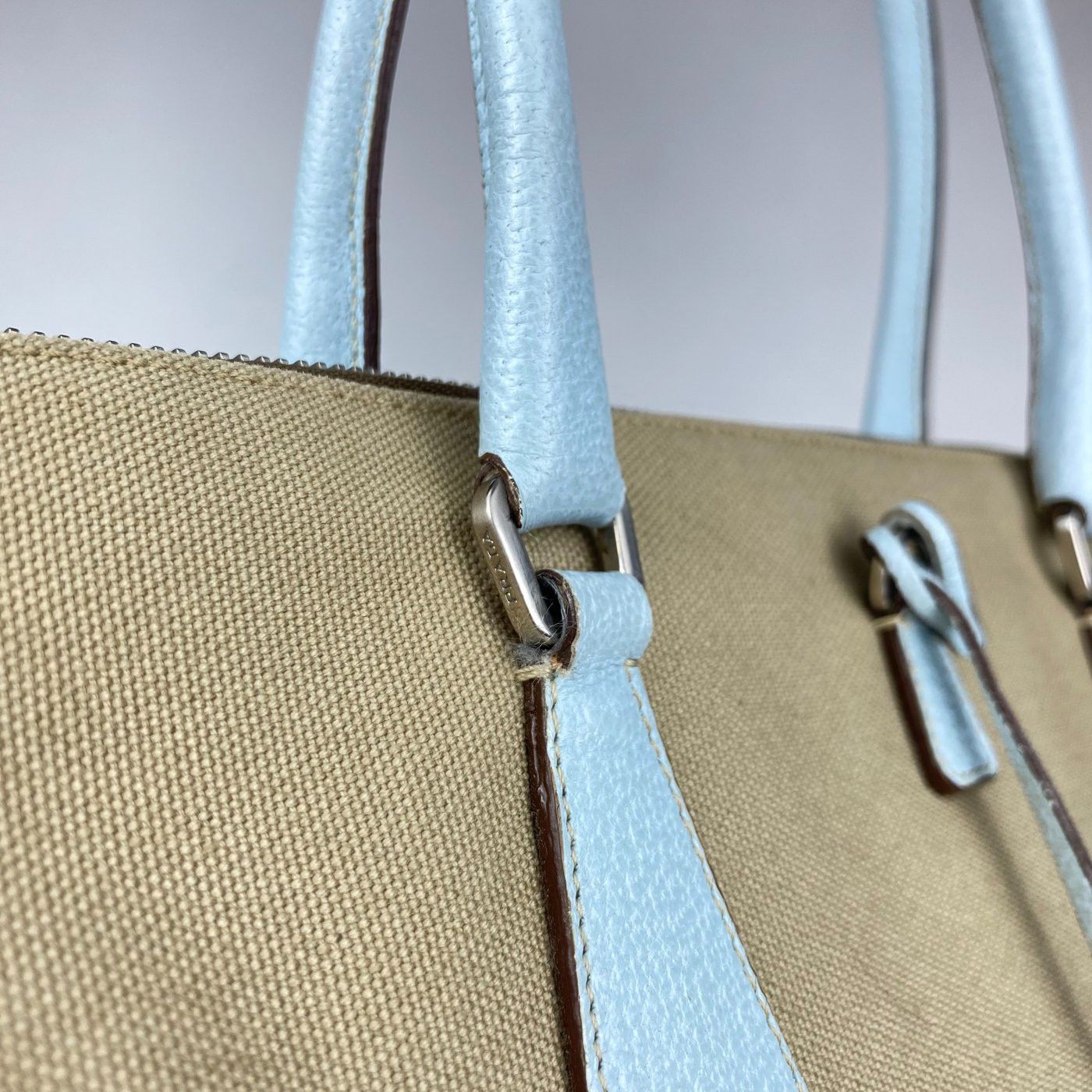 Prada Prada Vintage Canvas and Leather Bowler Bag Size ONE SIZE - 11 Thumbnail