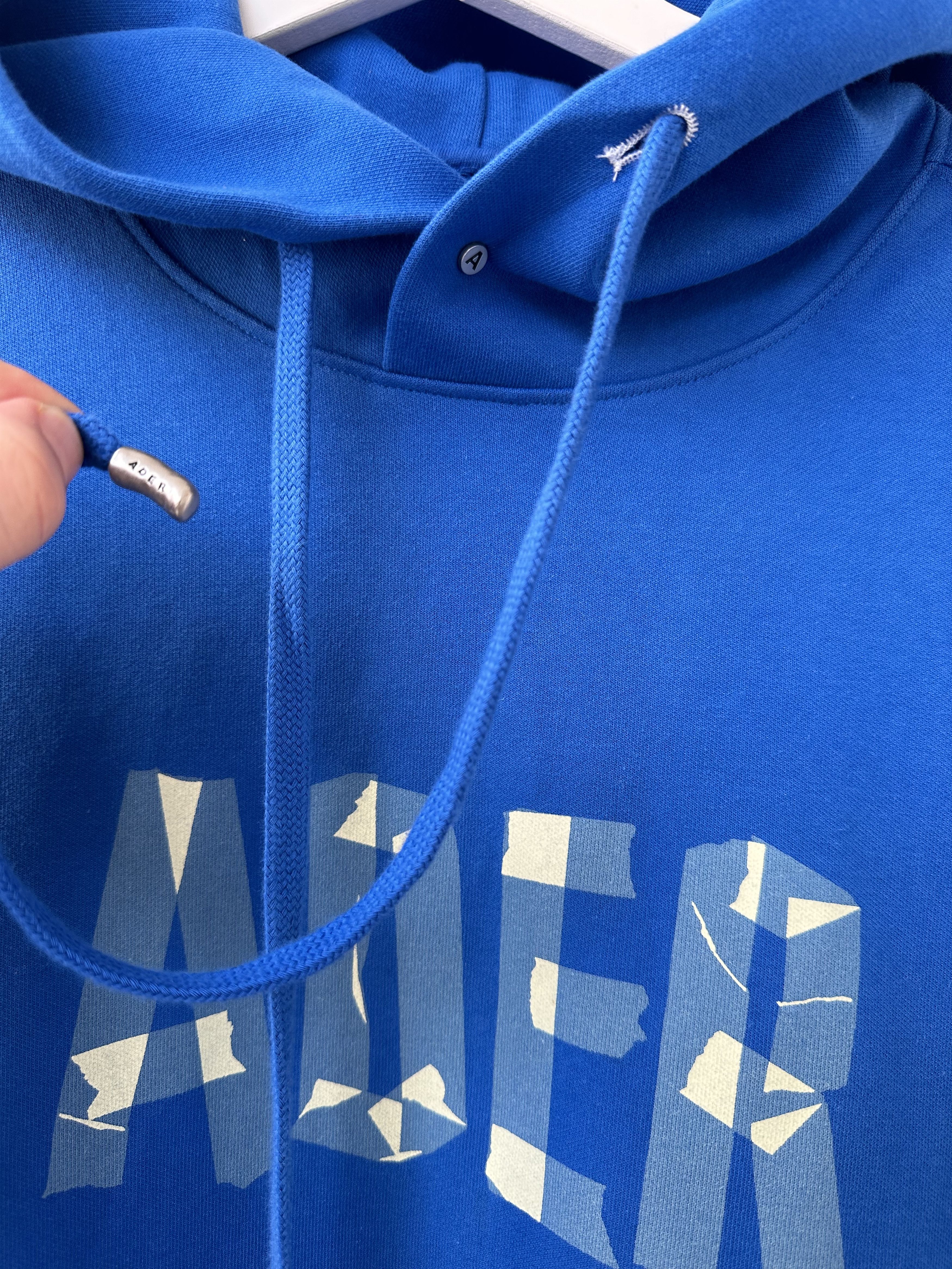Ader Error Blue Tape Logo Hoodie Size US M / EU 48-50 / 2 - 3 Thumbnail