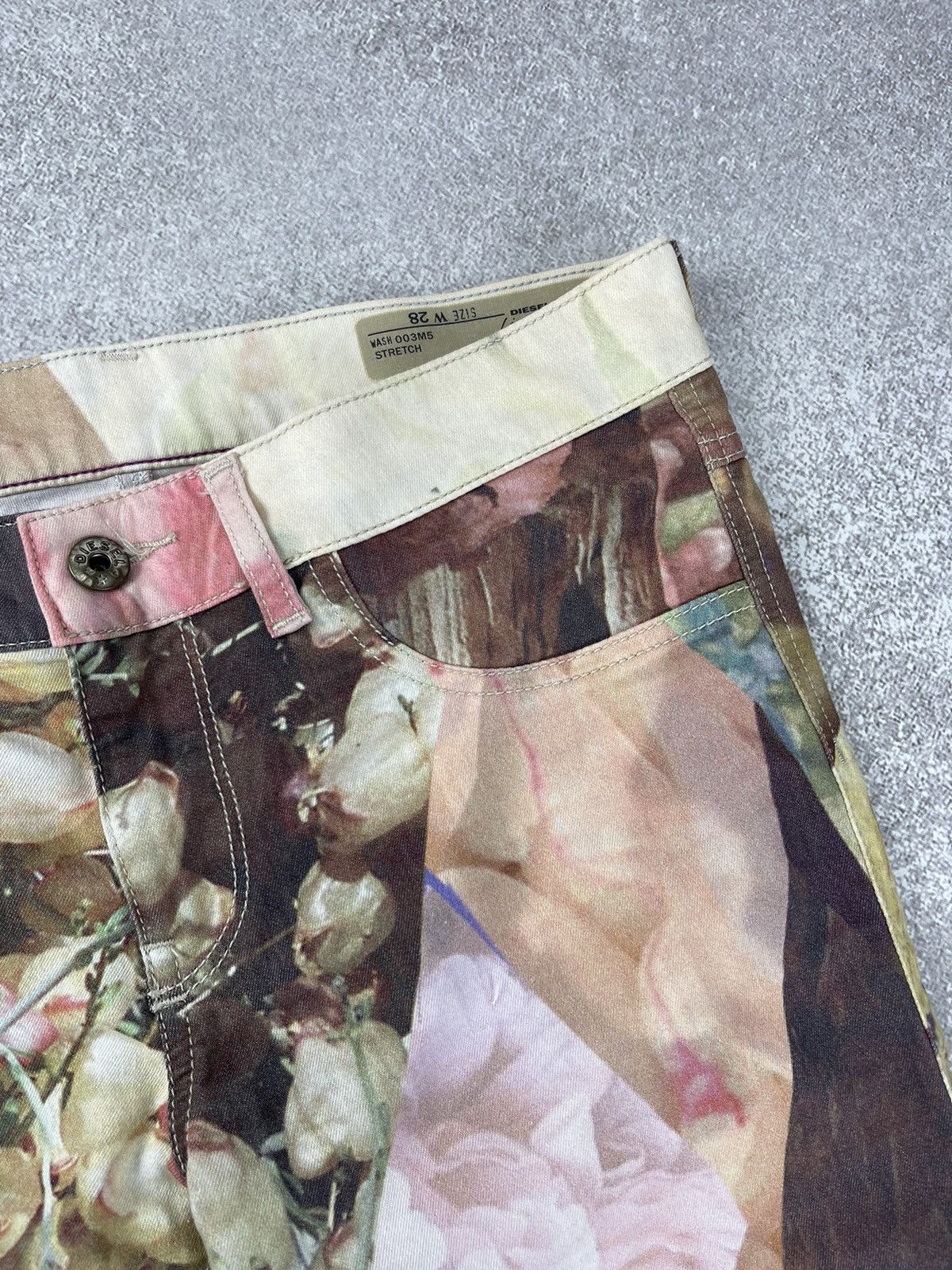 Diesel Diesel Liver-SP Super Slim Flowers Print Pants Size 28" / US 6 / IT 42 - 6 Thumbnail
