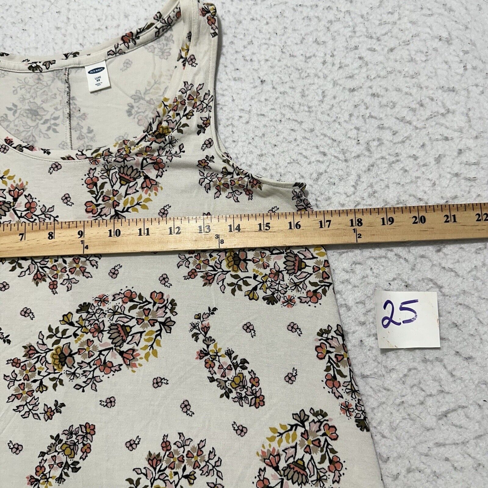 Old Navy Old Navy Luxe Women's XS Sleeveless Tank Top Floral Blouse Size XS / US 0-2 / IT 36-38 - 5 Thumbnail
