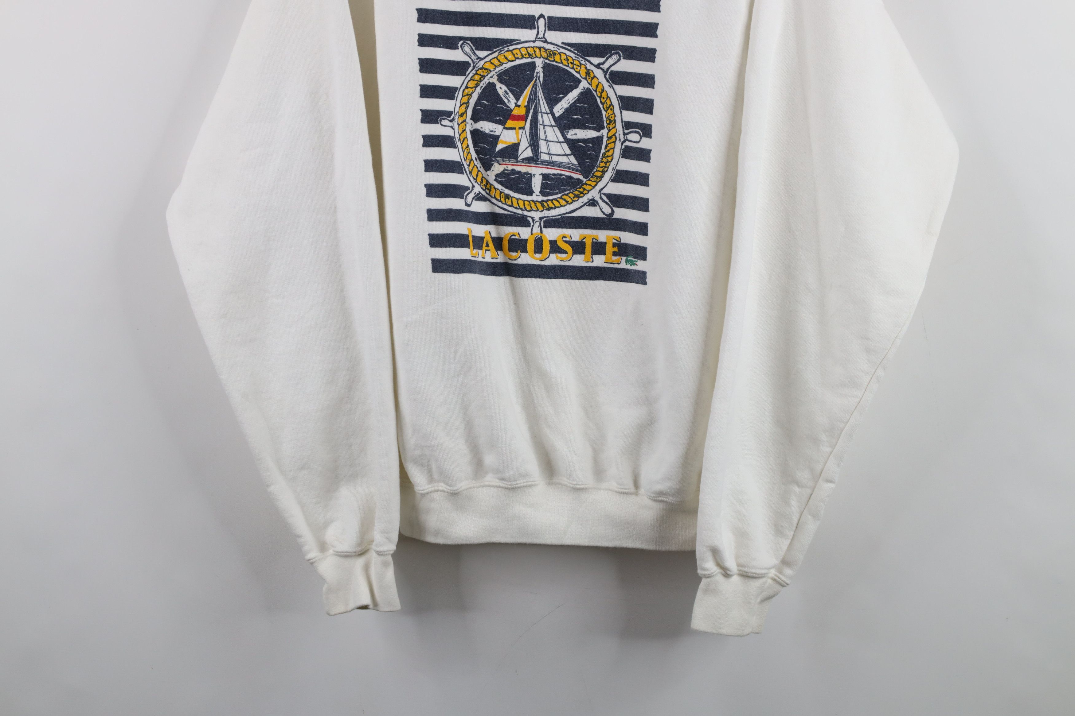 Lacoste × Vintage Vintage 80s Izod Lacoste Spell Croc Logo Sailing Sweatshirt Size US M / EU 48-50 / 2 - 3 Thumbnail