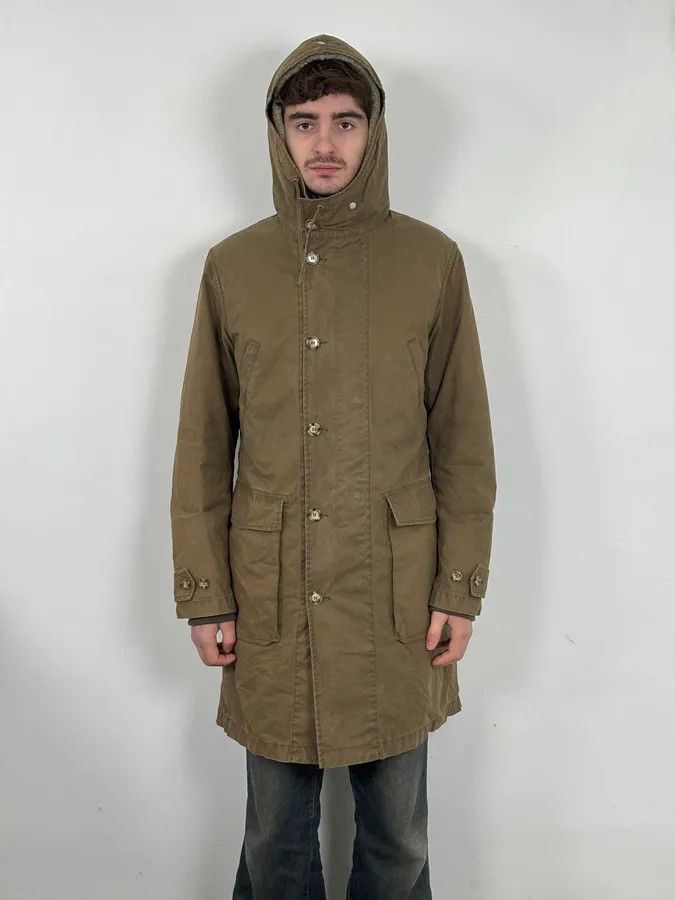 Prada 2000s Prada Khaki Green Long Hooded Coat Size US M / EU 48-50 / 2 - 2 Thumbnail