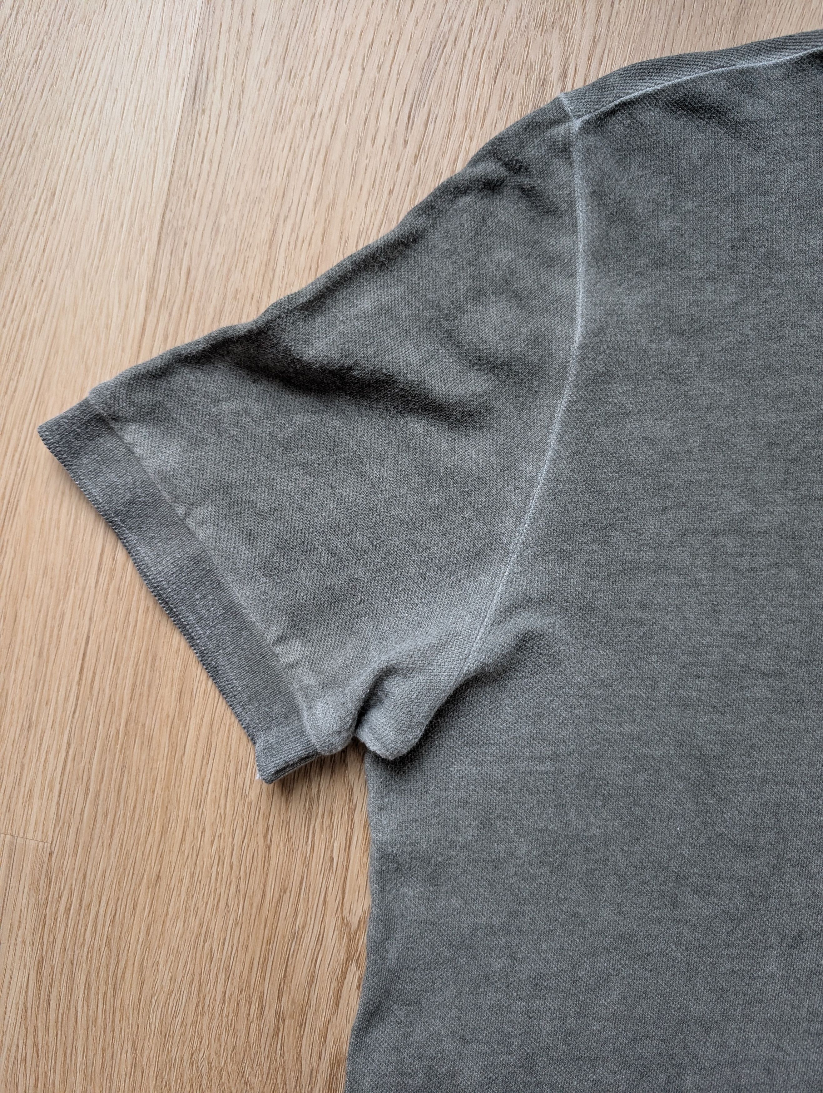 Other Kangra Men's Classic Grey Faded Polo Luxury Shirt Italy Size US L / EU 52-54 / 3 - 4 Thumbnail