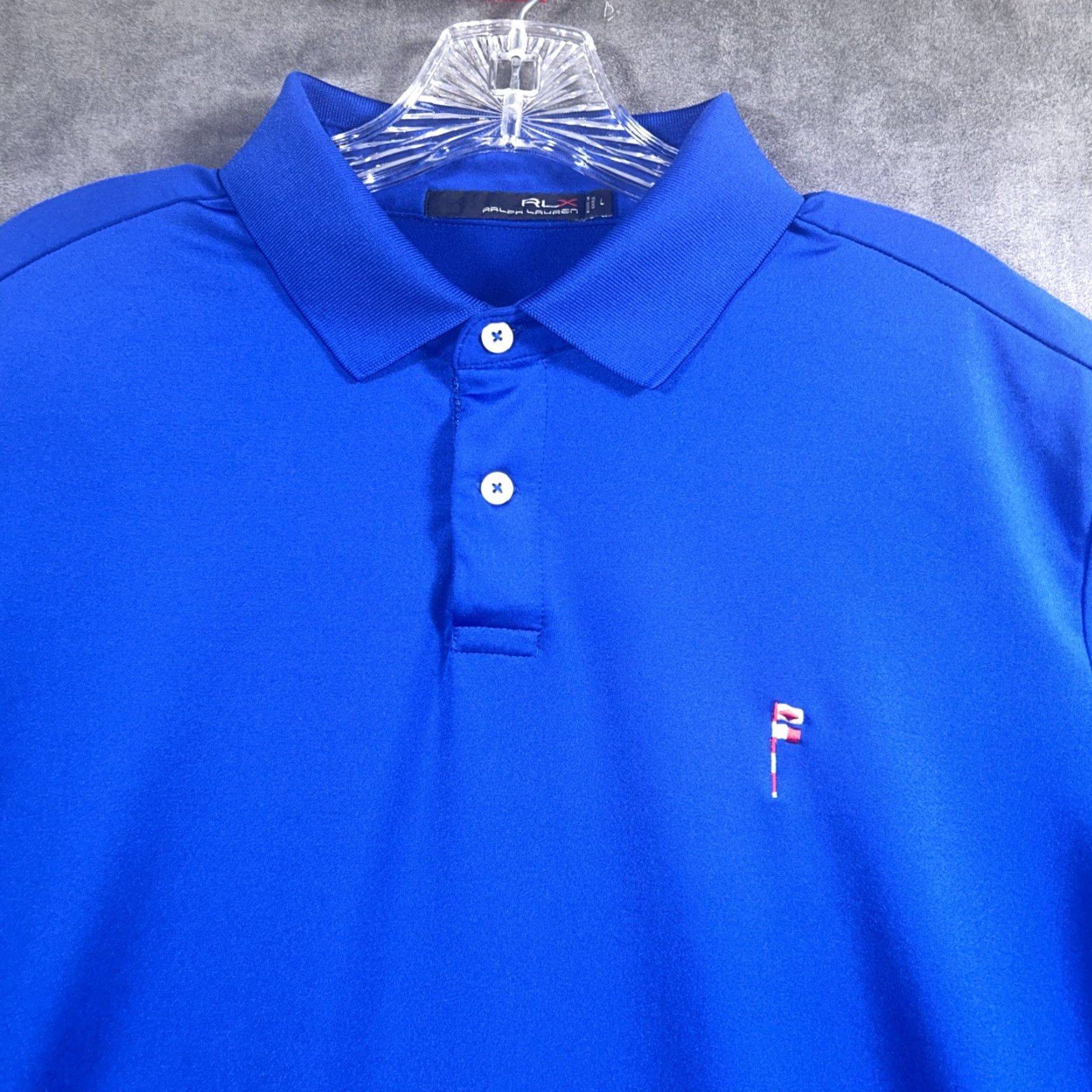 RLX Ralph Lauren RLX Ralph Lauren Shirt Mens L Blue Polo Short Sleeve Stretch Golf Classic Preppy Solid Size US L / EU 52-54 / 3 - 2 Thumbnail