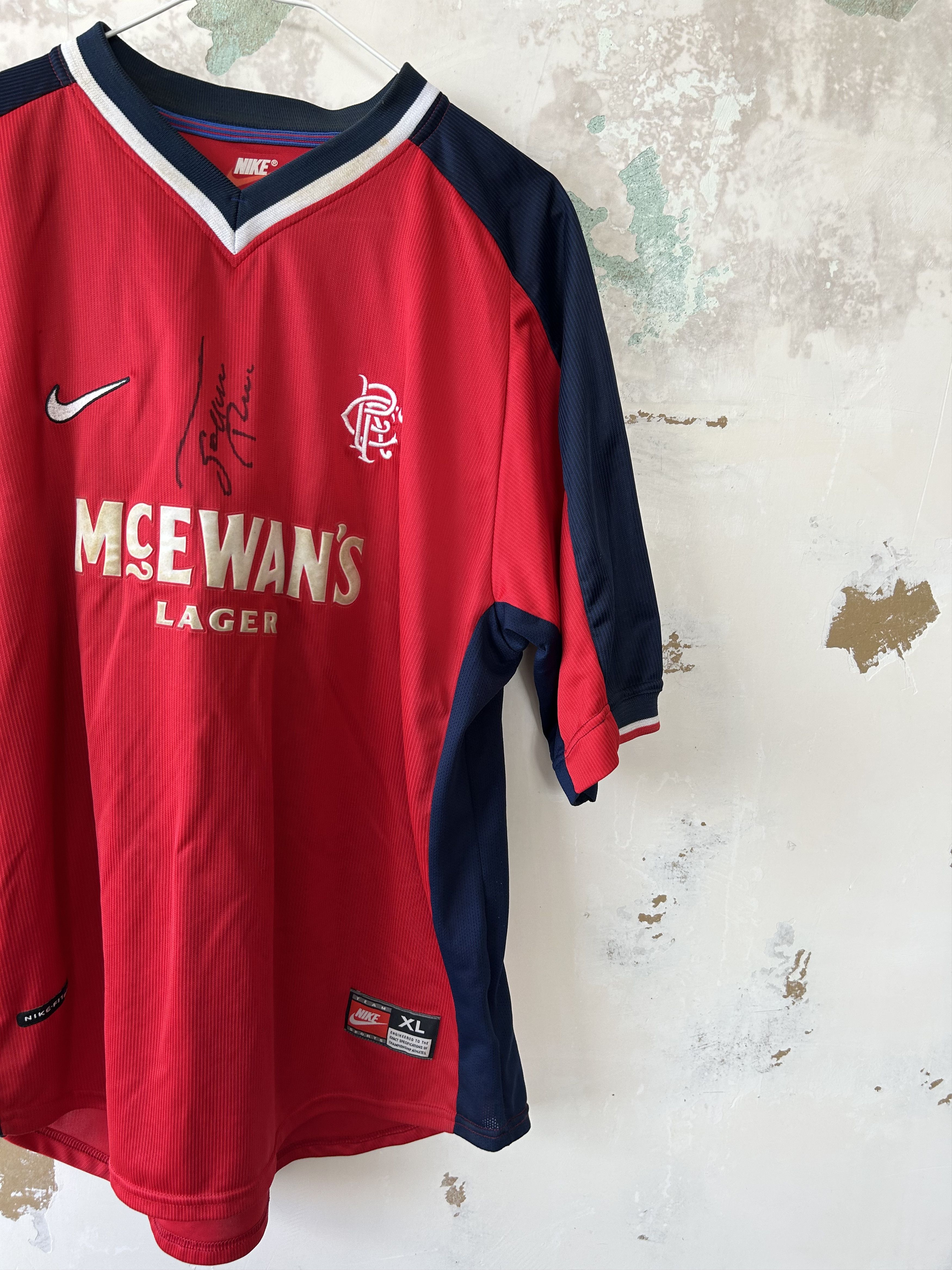 Nike Glasgow Rangers 1998 1999 Shirt Soccer Jersey Nike Vintage Size US XL / EU 56 / 4 - 2 Thumbnail