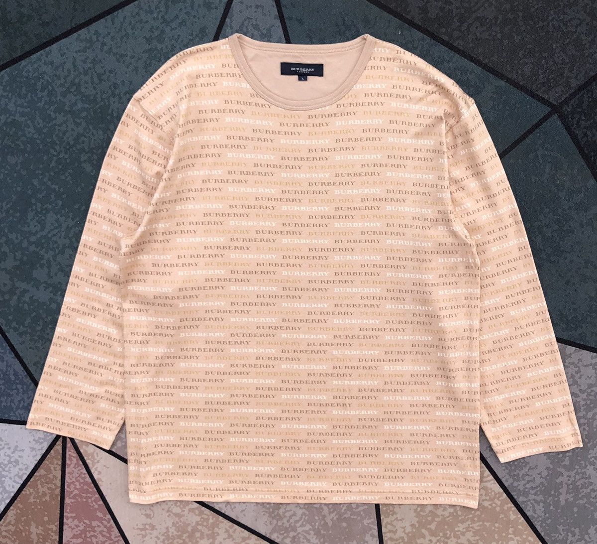 Burberry London Spellout Overprint Long Sleeve Shirt