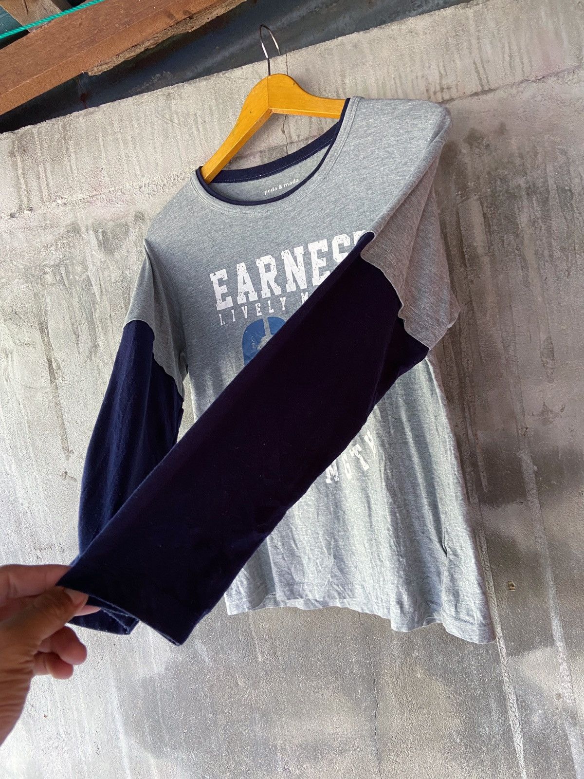 Beauty Beast × Hysteric Glamour × Japanese Brand EARNEST LIVELY MOTION STRENGTH DOUBLE LAYER LONG SLEEVE Size US S / EU 44-46 / 1 - 2 Thumbnail