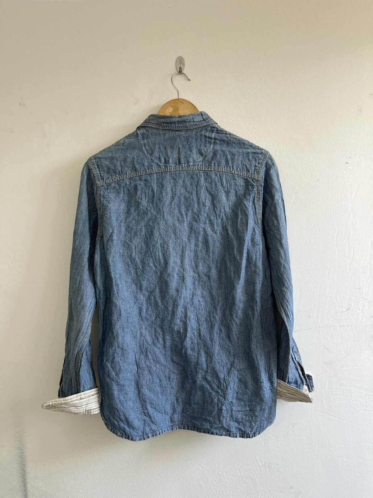 Indigo × Japanese Brand Vintage Blue Trick Selvedge denim Shirt Size US M / EU 48-50 / 2 - 9 Thumbnail