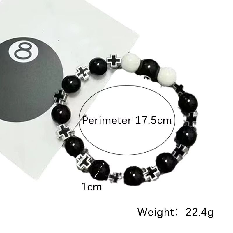 Jewelry × Vintage Billiard Black Eight Cross Bracelet Size ONE SIZE - 4 Thumbnail