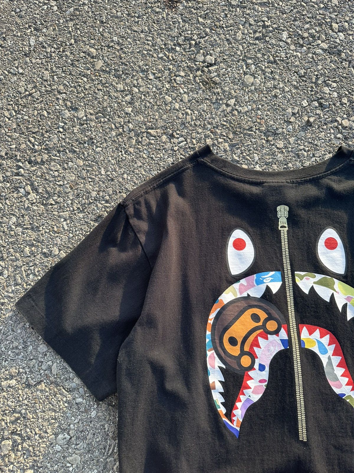 Bape Multi Camo Milo Shark Tee Size US L / EU 52-54 / 3 - 3 Thumbnail