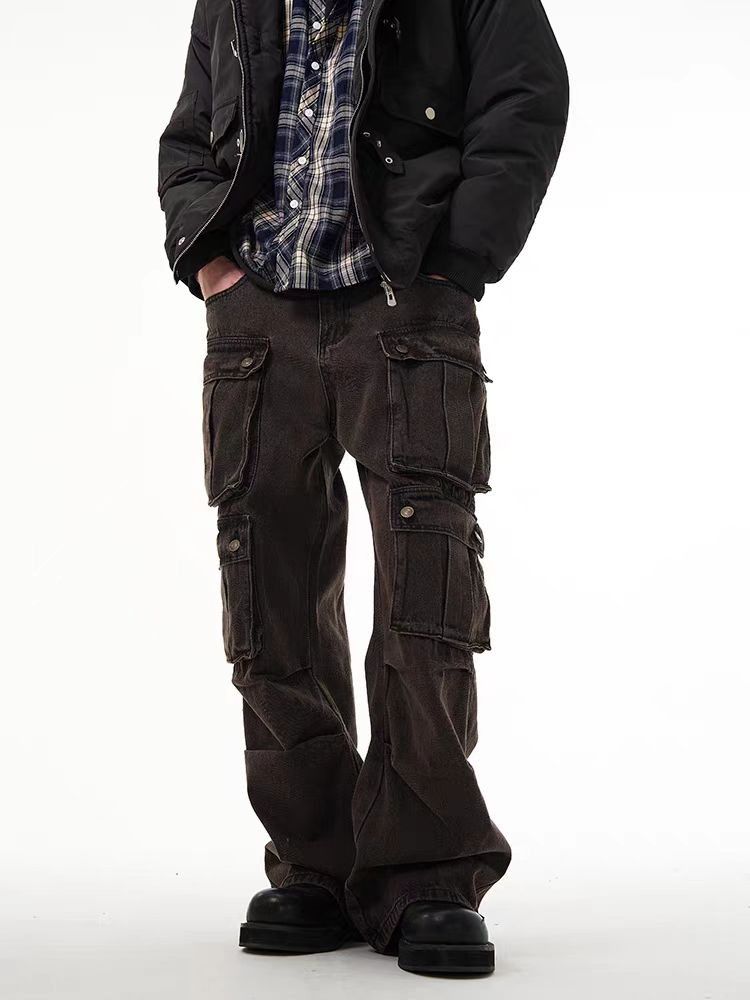 Japanese Brand × Jean Vintage Multi-Pocket Denim Workwear Trousers Size US 34 / EU 50 - 2 Thumbnail