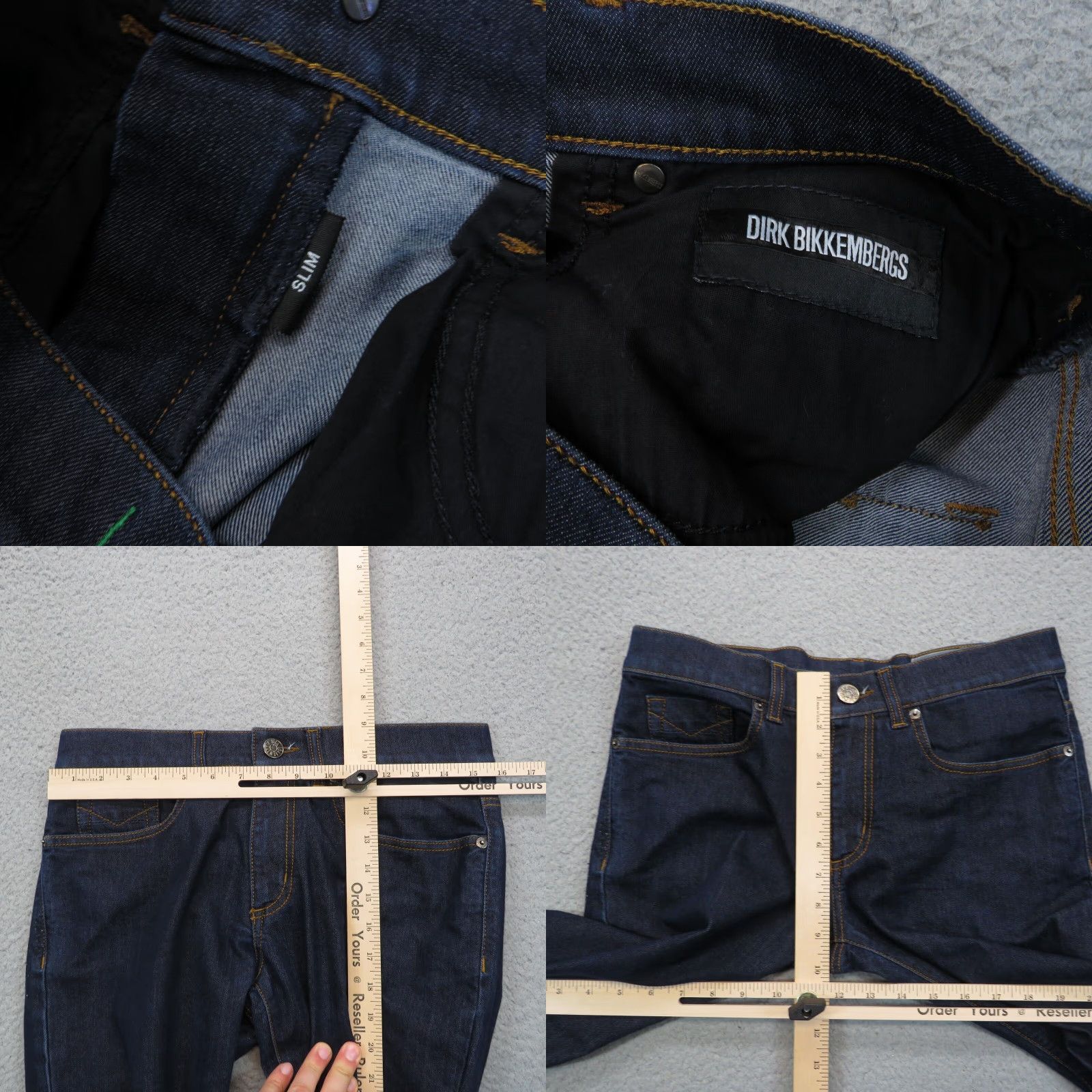 Vintage Dirk Bikkembergs Jeans Mens Slim Fit 30 Dark Wash Denim 5-Pocket 30x32 Casual Straight Jeans Size US 30 / EU 46 - 9 Thumbnail