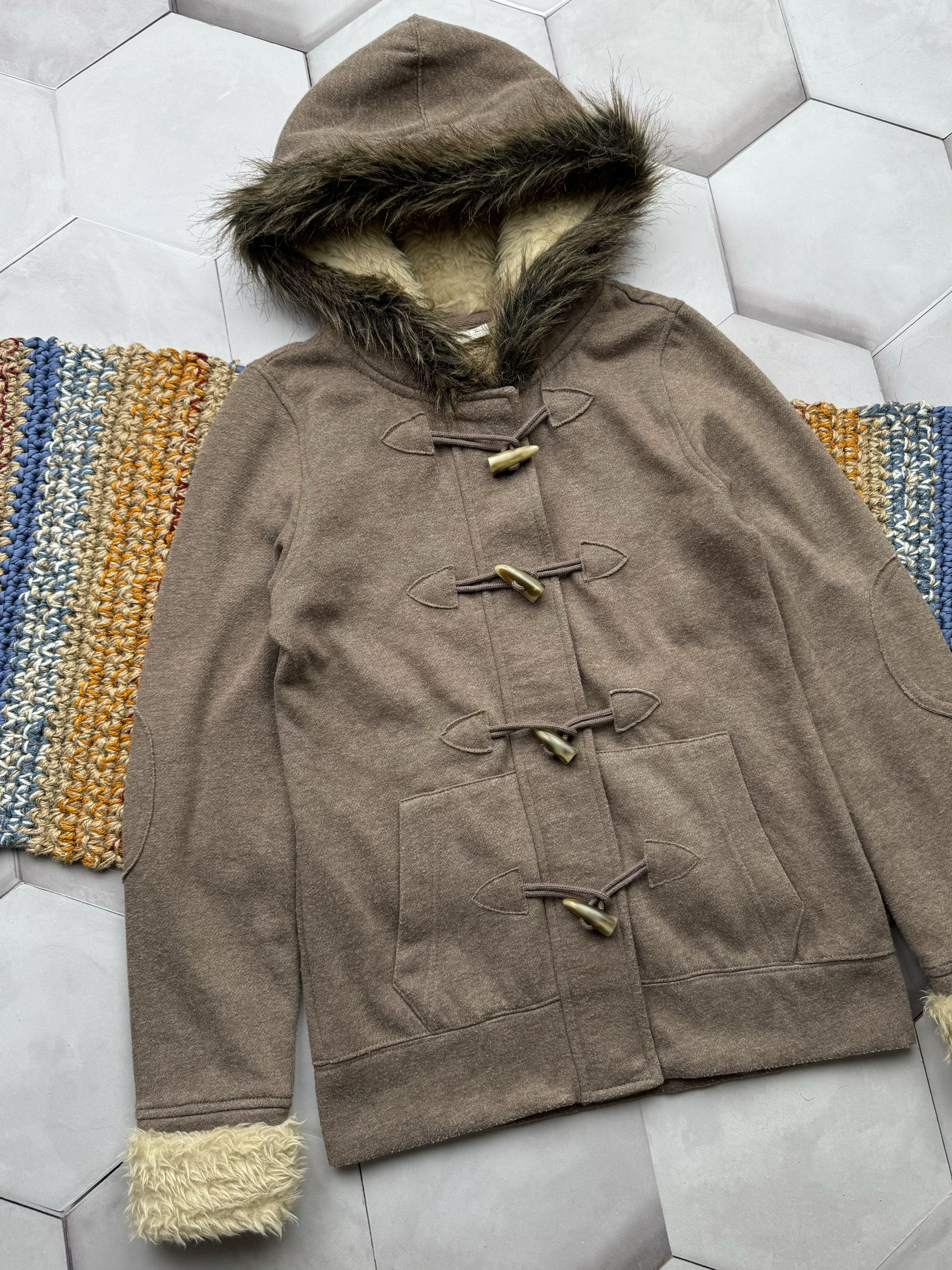 Vintage Vintage Hoodie With Faux Fur Details (E4) Size XS / US 0-2 / IT 36-38 - 2 Thumbnail