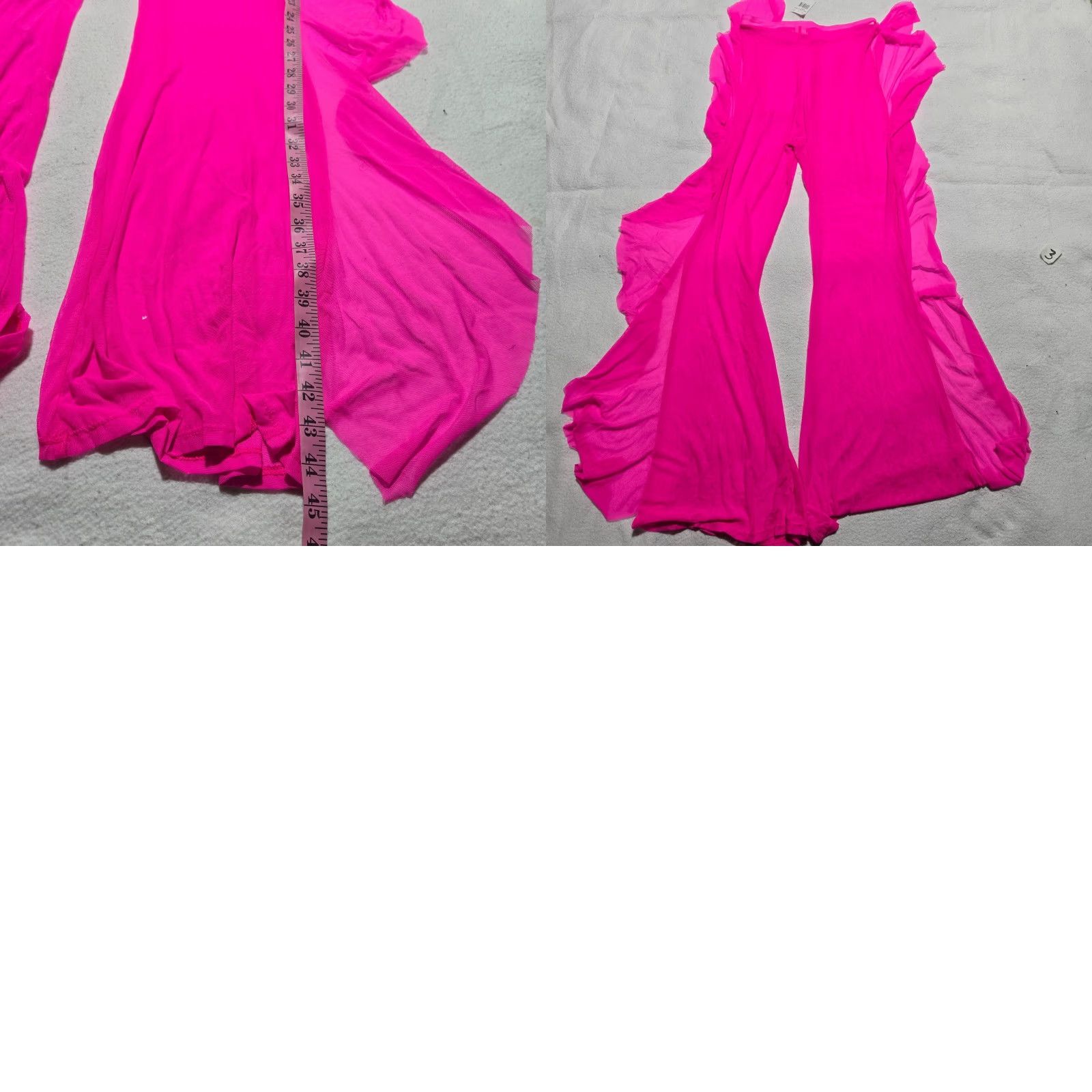 Rainbow Rainbow Pants Women's L Pink High Waist Sheer Sweatpants 96% Polyester 4% Spandex Regular Straight Men/Women? Size 36" / US 14 / IT 50 - 8 Thumbnail