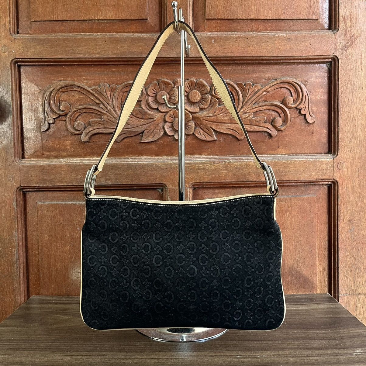 Celine VINTAGE CELINE SUEDE MACADAM SHOULDER BAG | Grailed