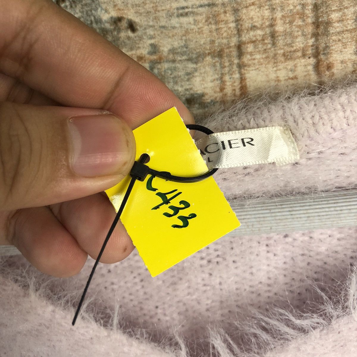 Japanese Brand DL Glacier Pink Mohair Knitwear #C433 Size L / US 10 / IT 46 - 9 Thumbnail