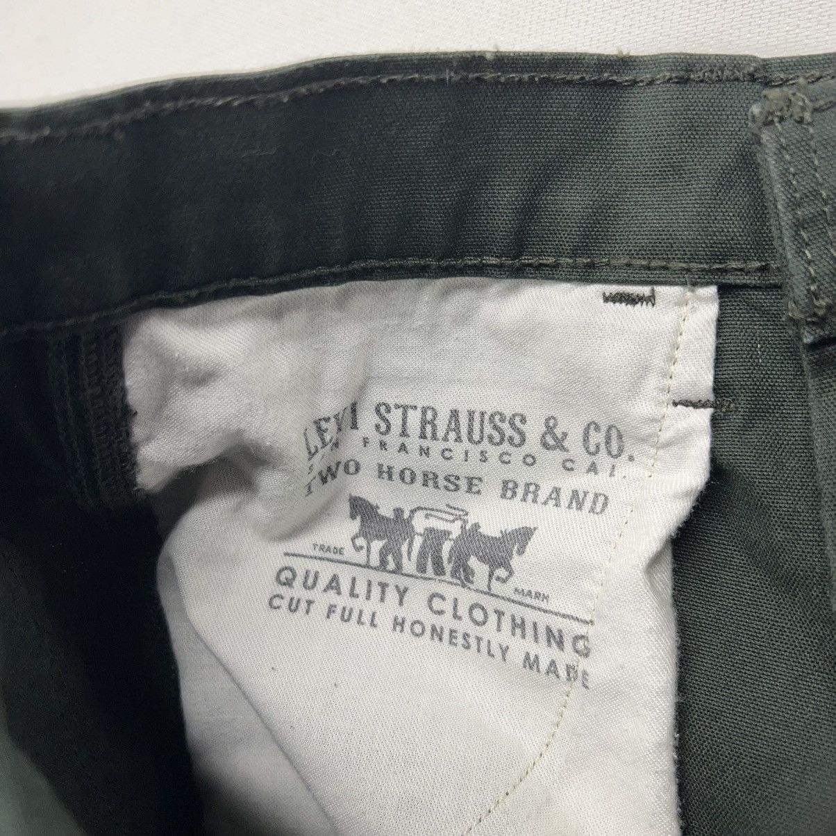 Levi's Levis Shorts Green Carpenter Chino Canvas Straight Workwear Size US 30 / EU 46 - 9 Thumbnail