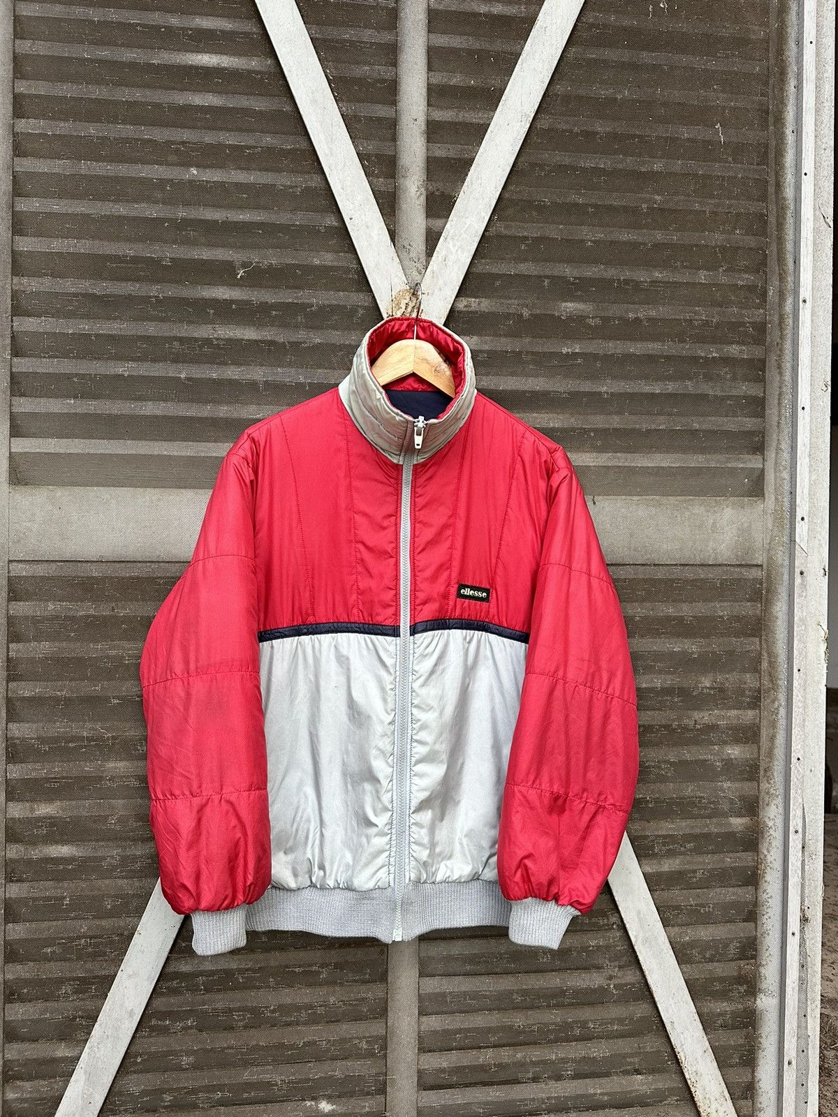 Ellesse 👹Vintage Ellesse Reversible Light Puffer Bomber Jacket Size US M / EU 48-50 / 2 - 10 Thumbnail