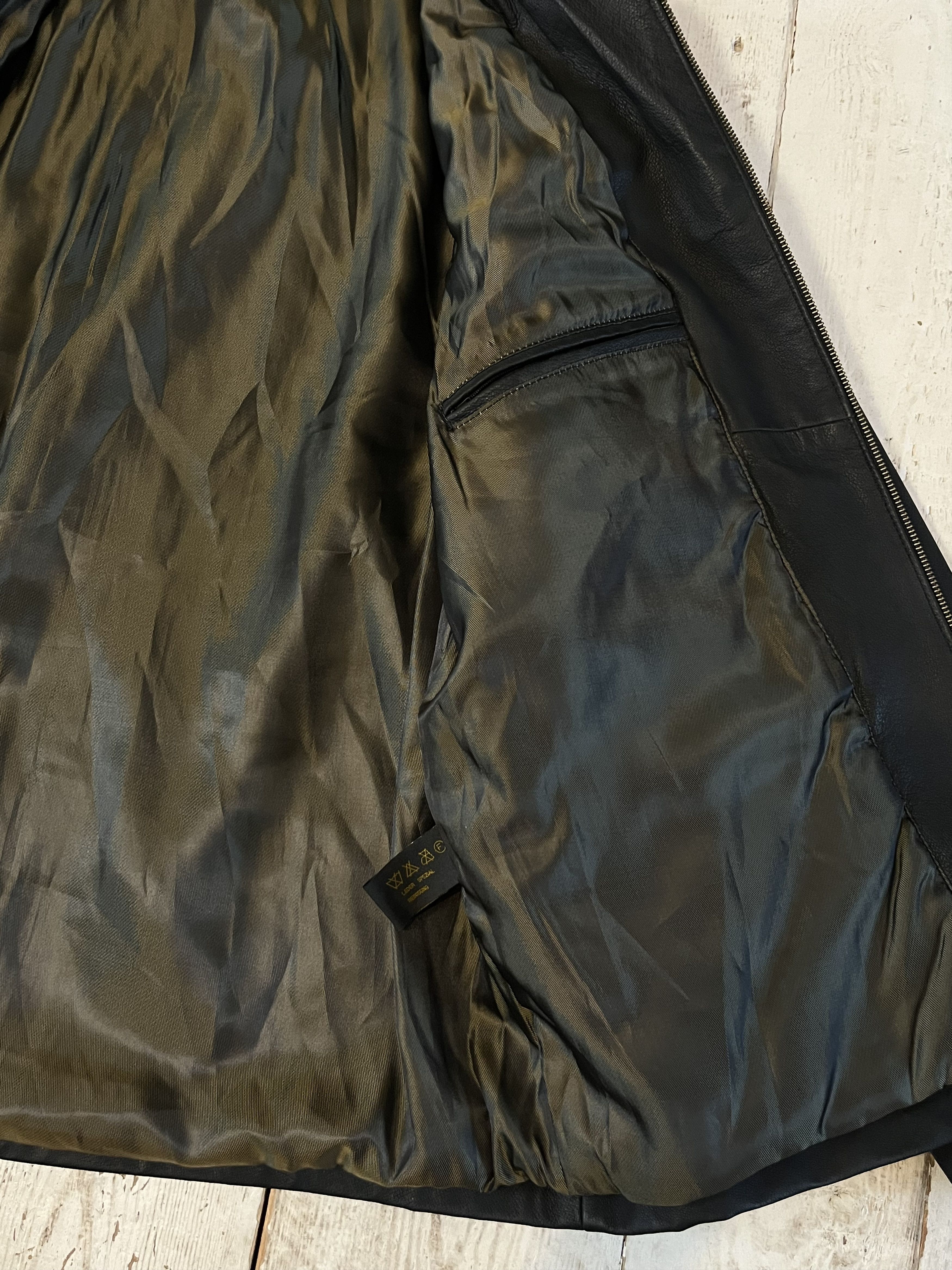 Vintage 90s Real Leather Opium Oversized Jacket Size US L / EU 52-54 / 3 - 10 Thumbnail