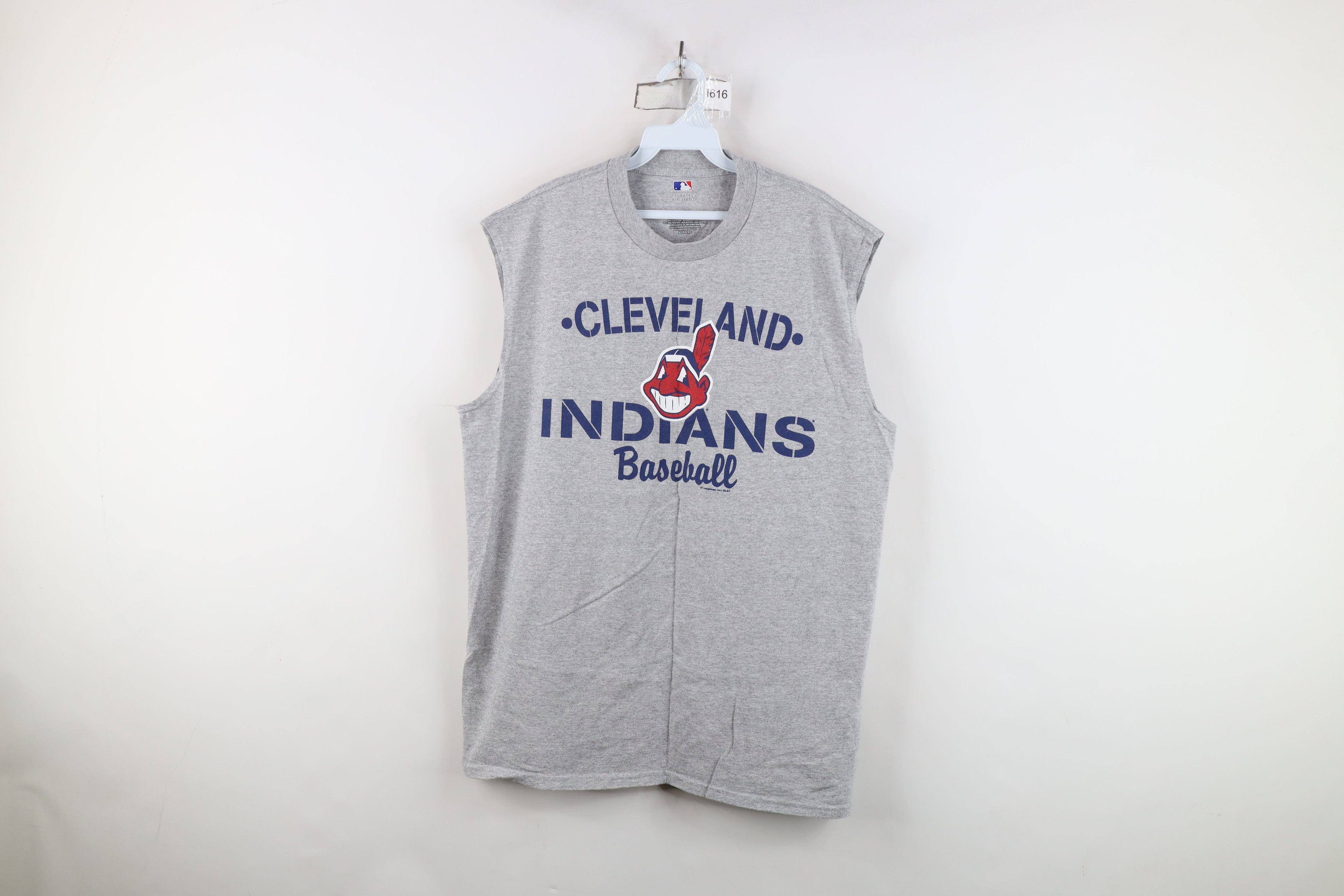 Vintage Vintage Y2K Indians Baseball Sleeveless Muscle T-Shirt Size US XL / EU 56 / 4 - 1 Thumbnail
