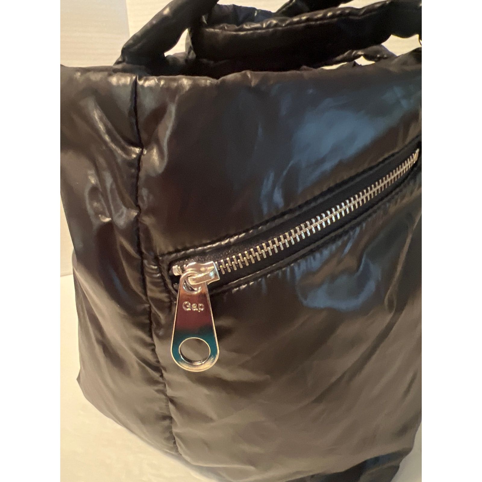 Gap Gap Quilted Puffer Black Shoulder Bag - Women Size ONE SIZE - 5 Thumbnail