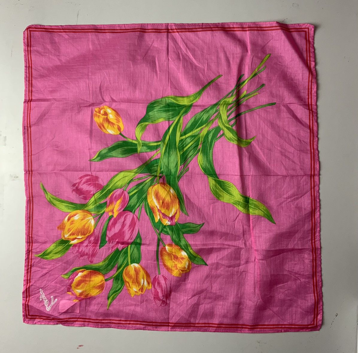 Kenzo Kenzo Paris Flower Art Bandana Handkerchief Size ONE SIZE - 5 Thumbnail