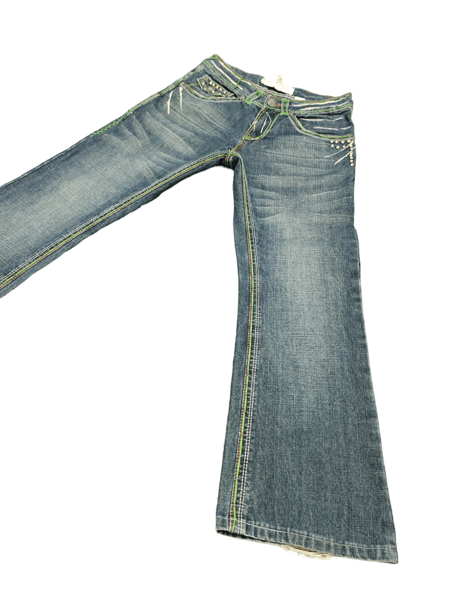 Le Grande Bleu (L.G.B.) Flare Jeans Laguna Beach Denim Boot Cut Chrome Heart Inspire Size US 30 / EU 46 - 11 Thumbnail