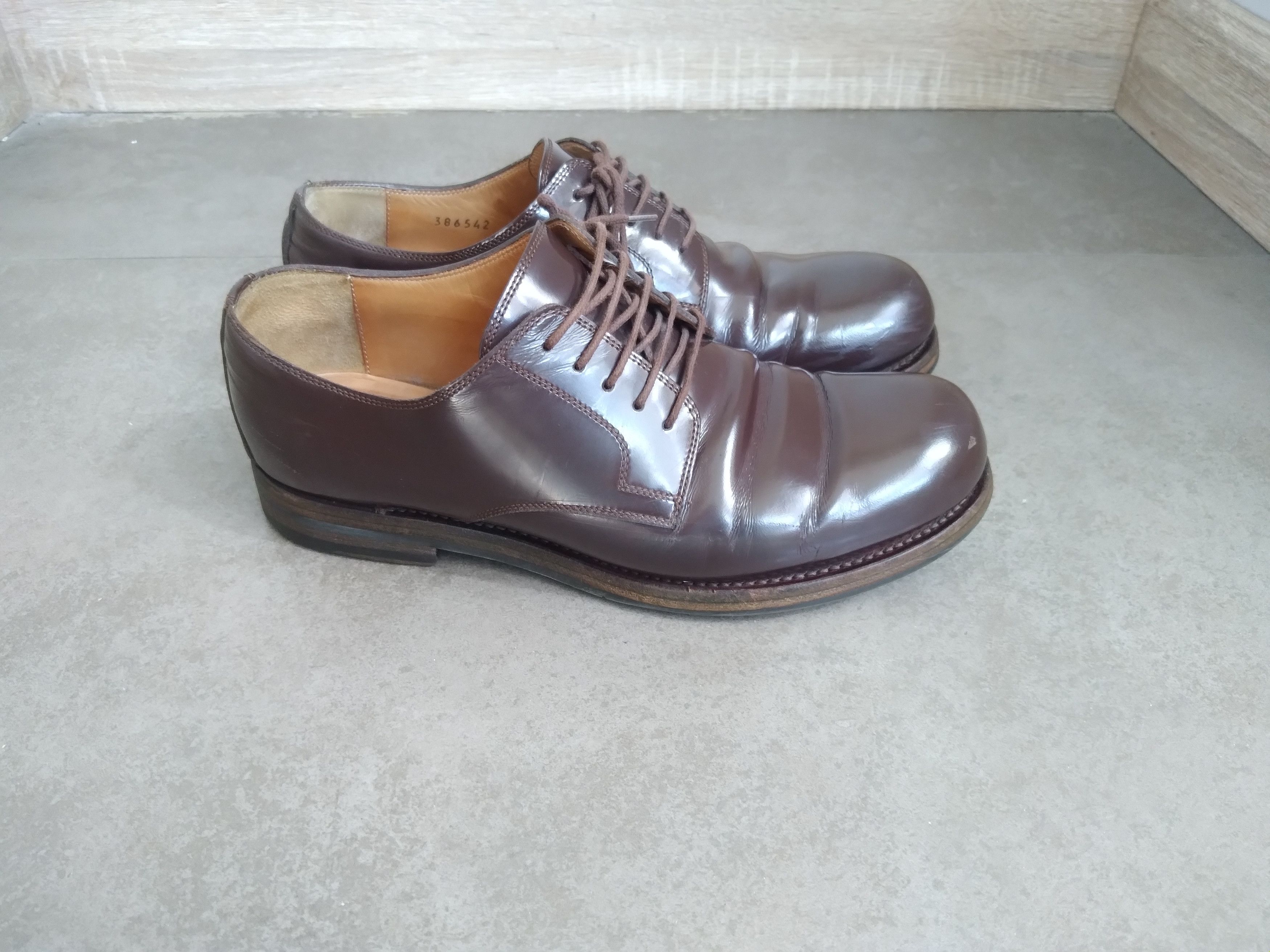 Gucci Gucci shoes brown polished leather Size US 7 / EU 40 - 1 Thumbnail