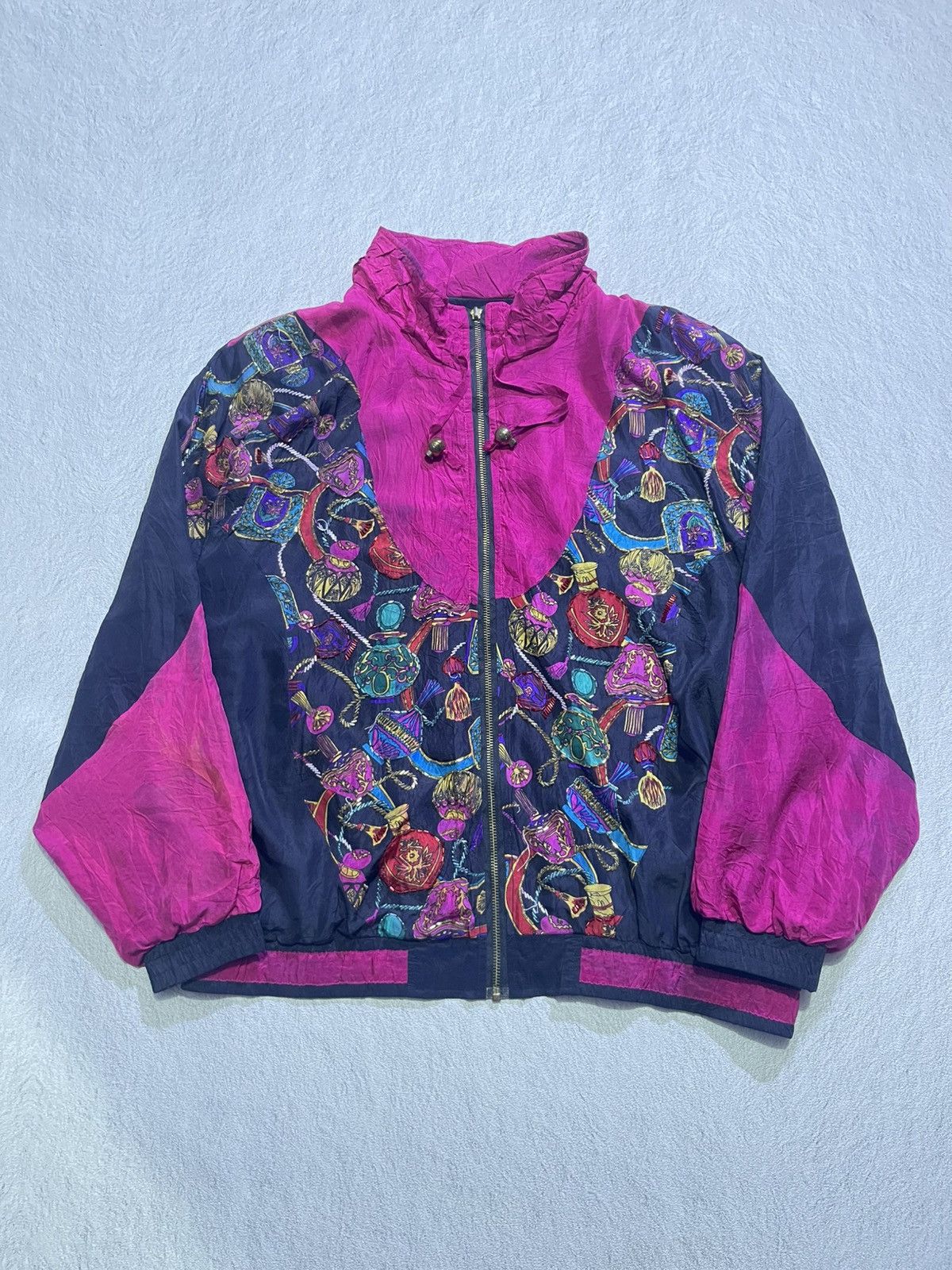Hysteric Glamour Y2K THIN JACKET WITH TWO-COLOR GLITTER ORNAMENTAL MOTIF Size US L / EU 52-54 / 3 - 1 Thumbnail