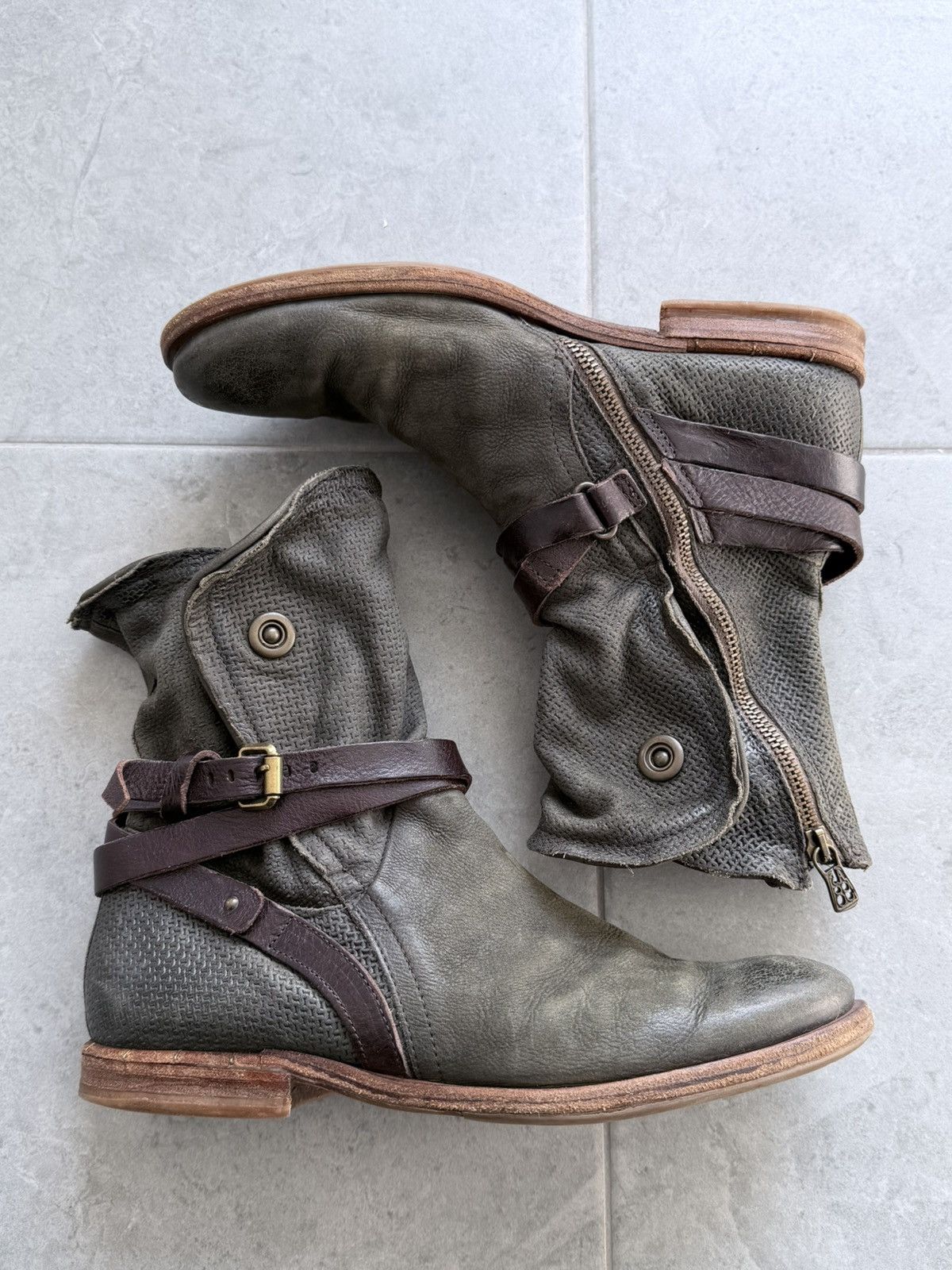 A.S.98 Avant Garde A.S. 98 14th Addiction Style Leather Boots Size US 8 / EU 41 - 2 Thumbnail