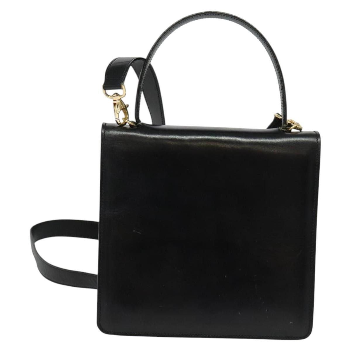 Celine CELINE Hand Bag Leather Black Gold Size ONE SIZE - 3 Thumbnail