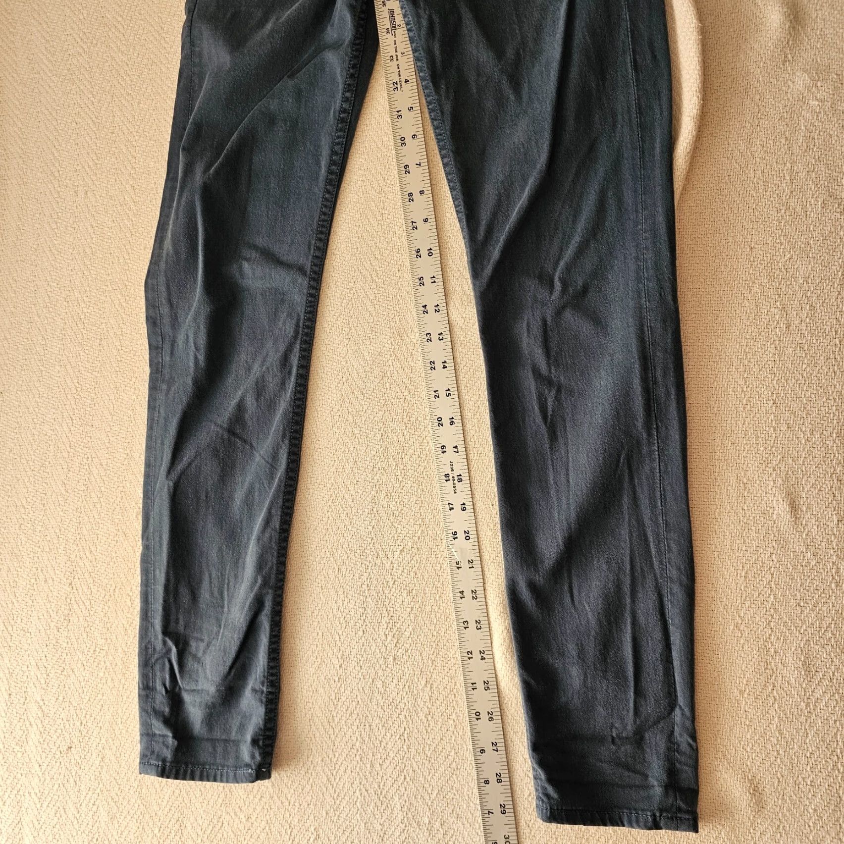 Vintage VINTAGE Babakul Chino Pants Women 29 Blue Stretch Zipper Metal Rivet Accents Size 29" - 7 Thumbnail
