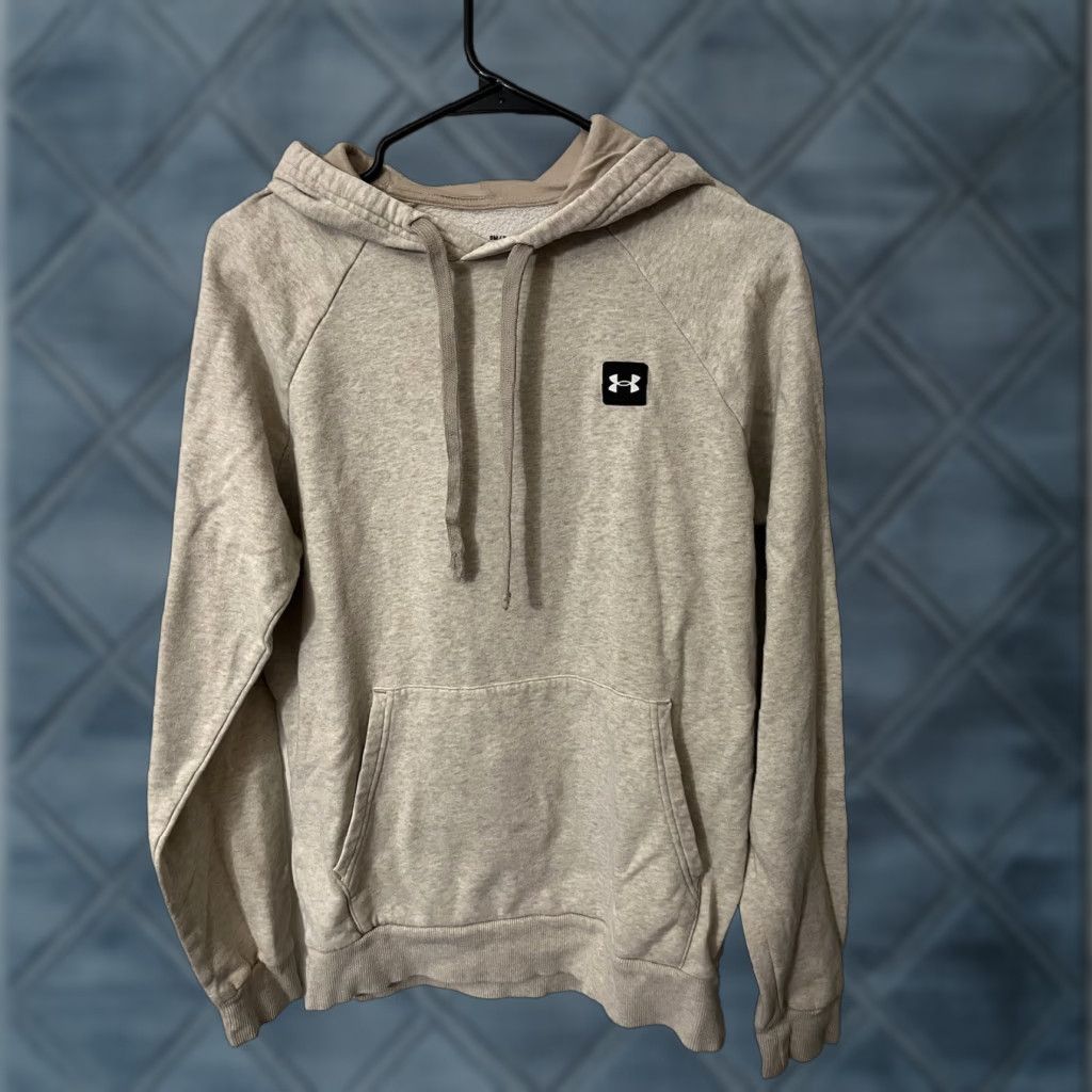 Under Armour VINTAGE Under Armour Hoodie Pullover Men Small Fleece Logo Beige 90s Casual Warm Size US S / EU 44-46 / 1 - 1 Thumbnail