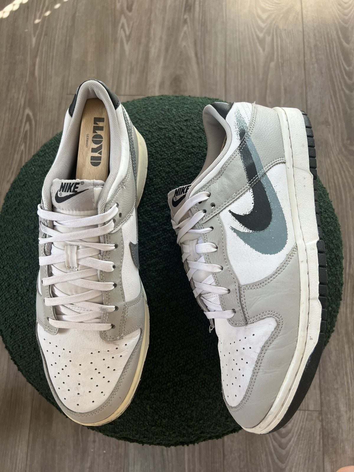 Japanese Brand × Nike ‼️Nike Dunk Low Stencil Swoosh Sneakers‼️ Size US 11 / EU 44 - 9 Thumbnail