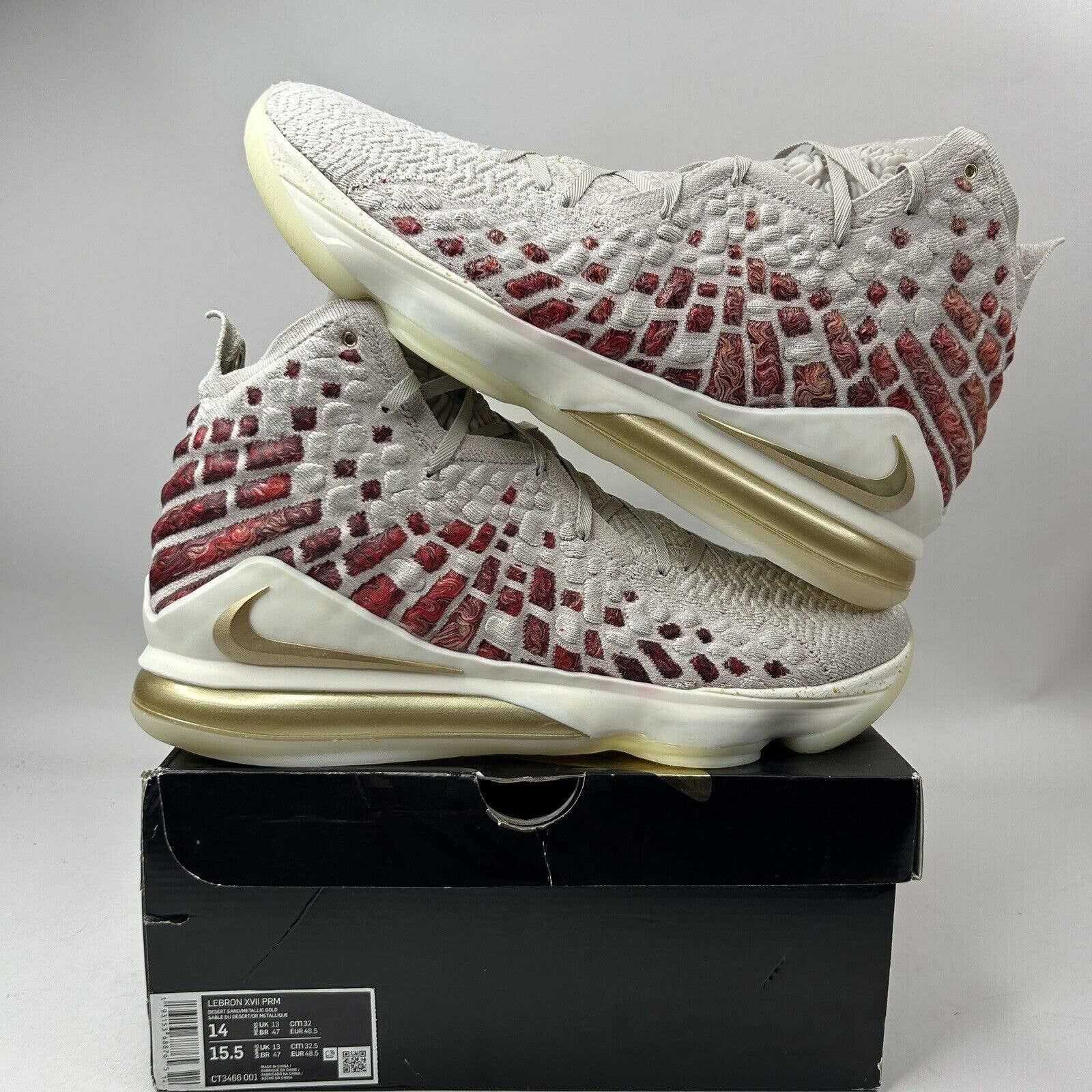 image of Nike Lebron James 17 Xvii “Harlem Win/win” 2023 Shoes in Beige, Men's (Size 14)