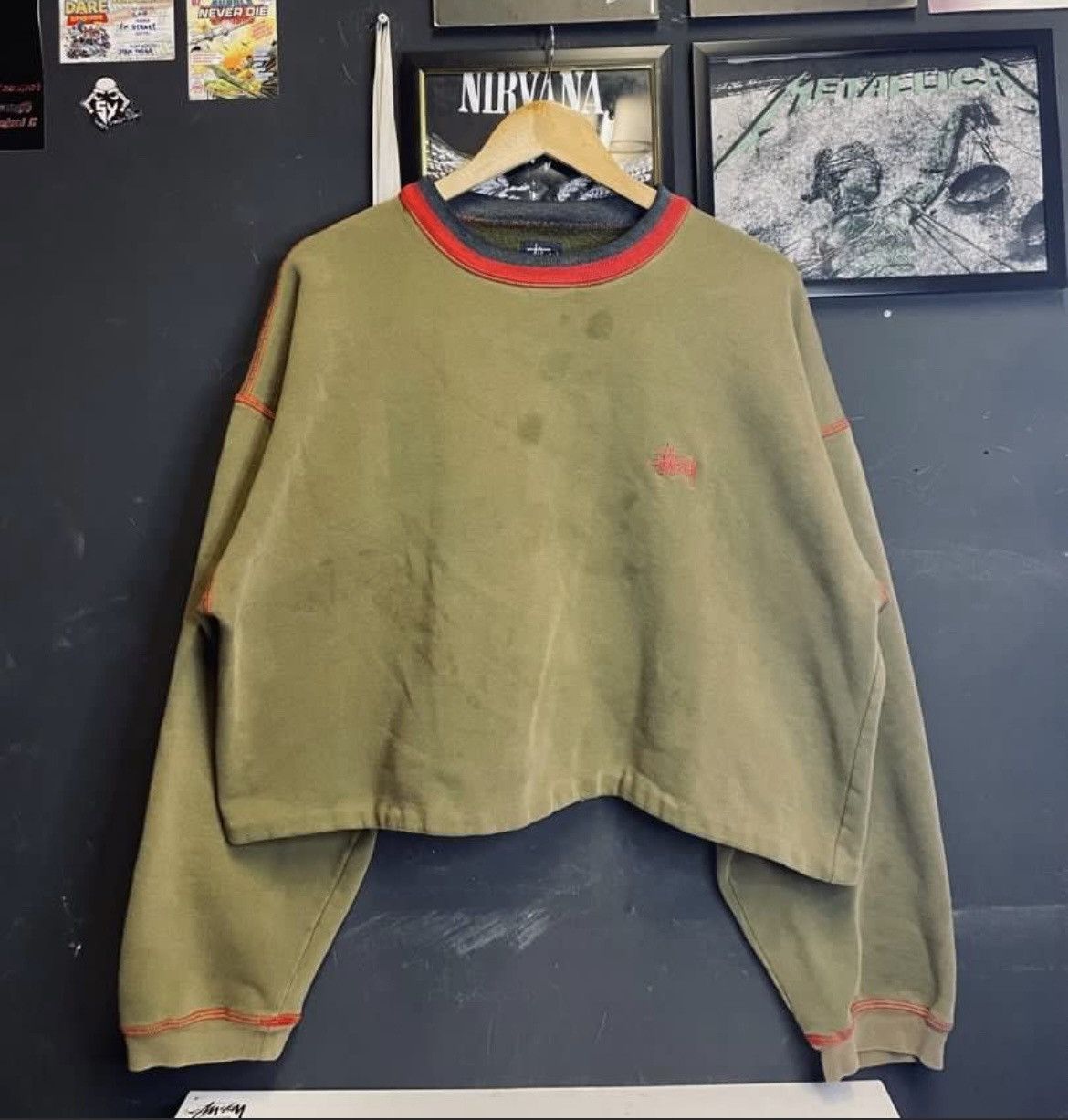 Stussy Vintage stussy crewneck cropped sweatshirt Size US XL / EU 56 / 4 - 2 Thumbnail