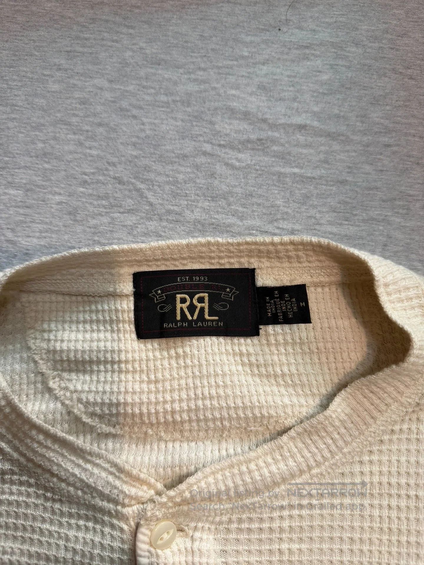 RRL Ralph Lauren RRL Double RL Henley Waffle Knit Top. Size US M / EU 48-50 / 2 - 6 Thumbnail