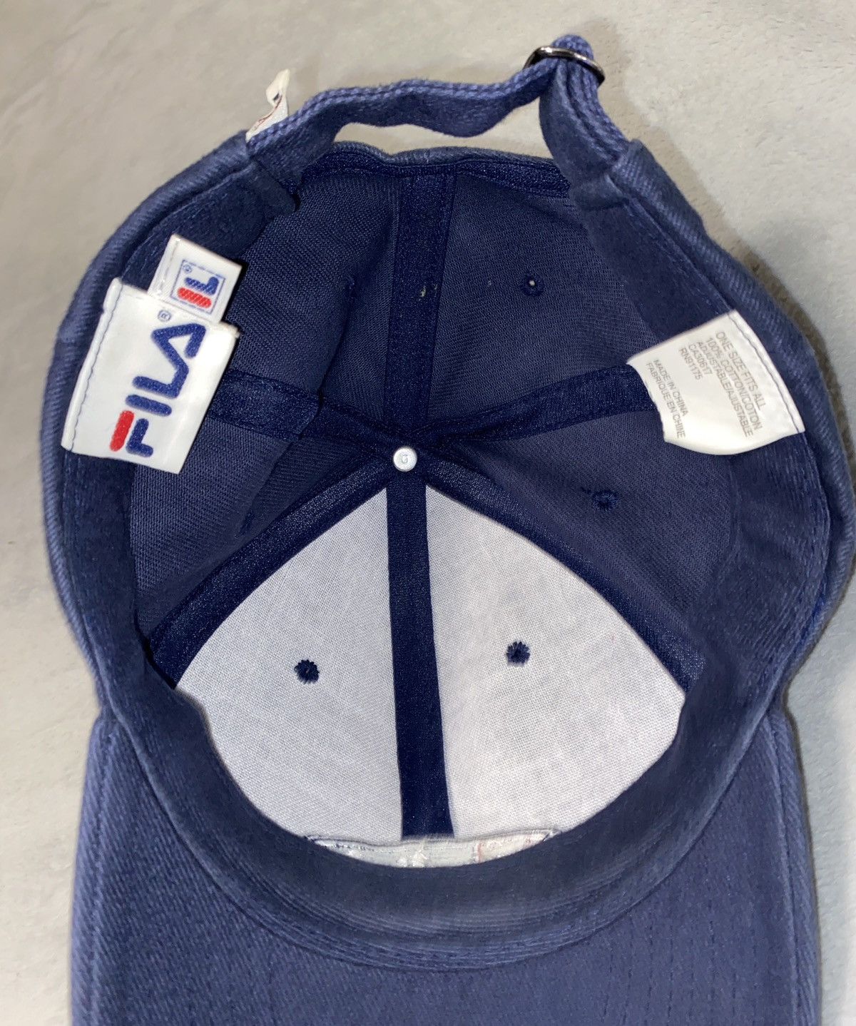 Fila Vintage FILA Adjustable Strapback Hat (Blue) Size ONE SIZE - 4 Thumbnail