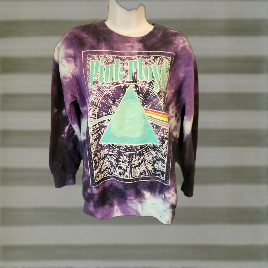 Vintage Pink Floyd Sweatshirt Women S Long Sleeve Crew Neck Purple Tie Dye Graphic Logo Pullover Casual Modern 90s? Size S / US 4 / IT 40 - 1 Thumbnail
