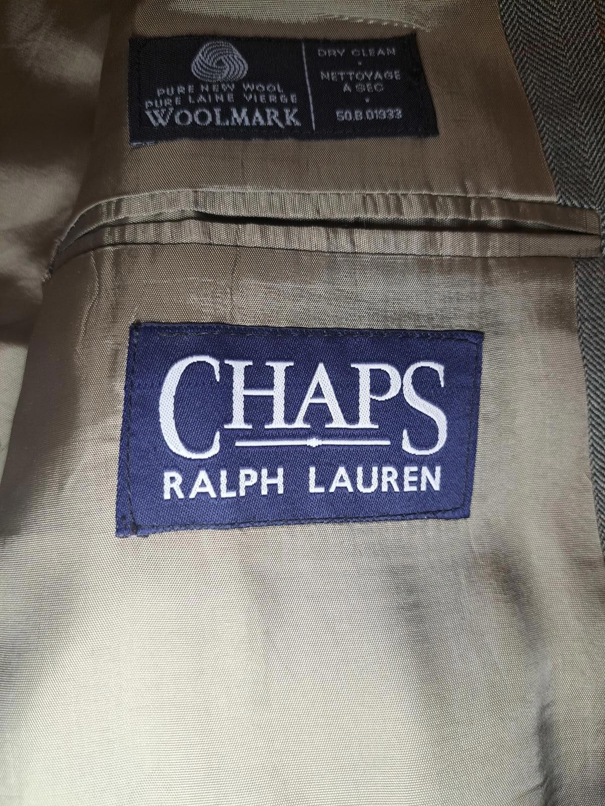 Polo Ralph Lauren Chaps Ralph Lauren Sport Coat Mens 48R Gray Herringbone Wool Size 48R - 2 Thumbnail