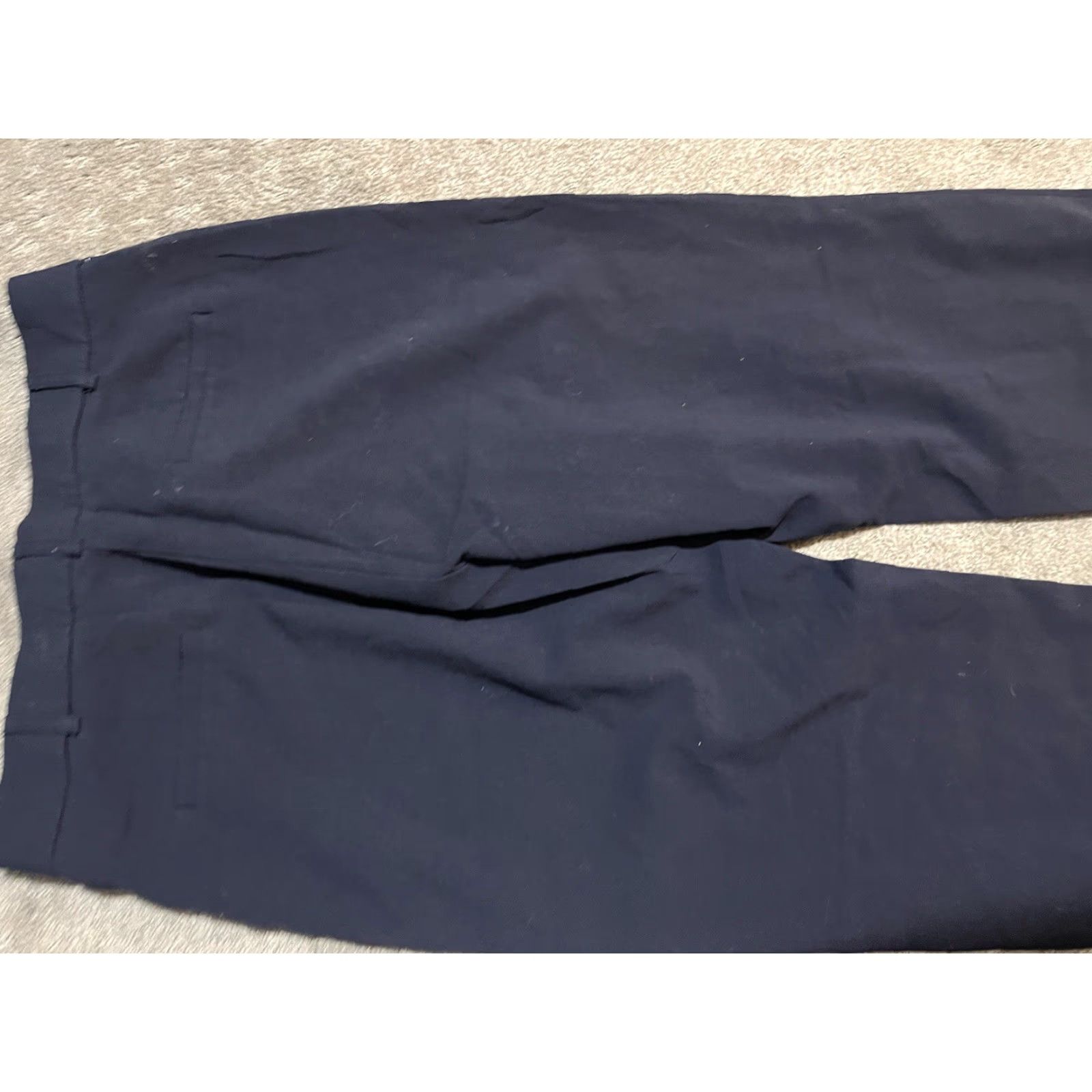Vintage Counterparts Women's Pants 10 Blue Tapered Leg Stretch Work Dress Pants Regular Fold Front Flat Front Career Size 32" / US 10 / IT 46 - 4 Thumbnail