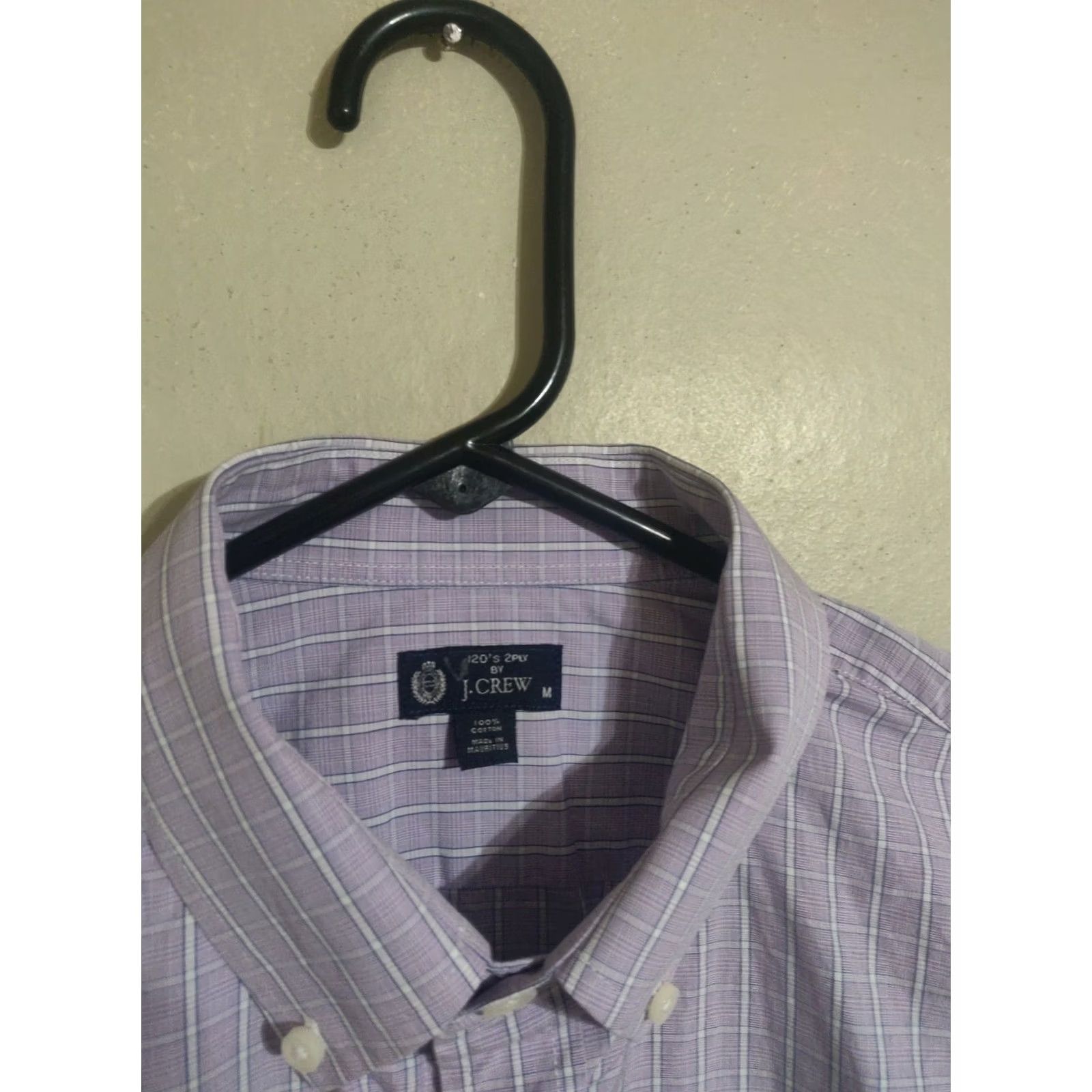 J.Crew J.CREW Purple Plaid Button Down Dress Shirt L/S Men's Medium Size 40R - 3 Thumbnail