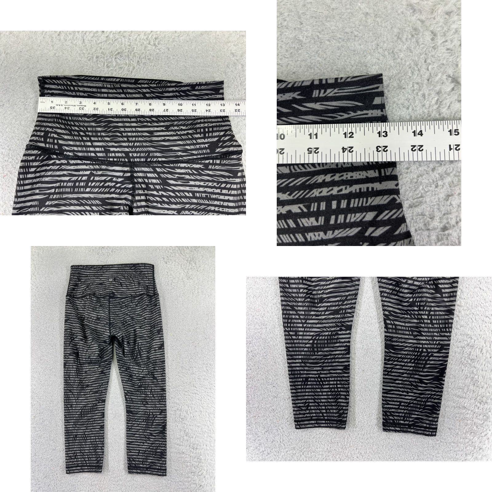 Lululemon Lululemon Pants Womens Wunder Under Crop II Full-On Luon 4 Black Gray W6C45S Size 27" / US 4 / IT 40 - 8 Thumbnail