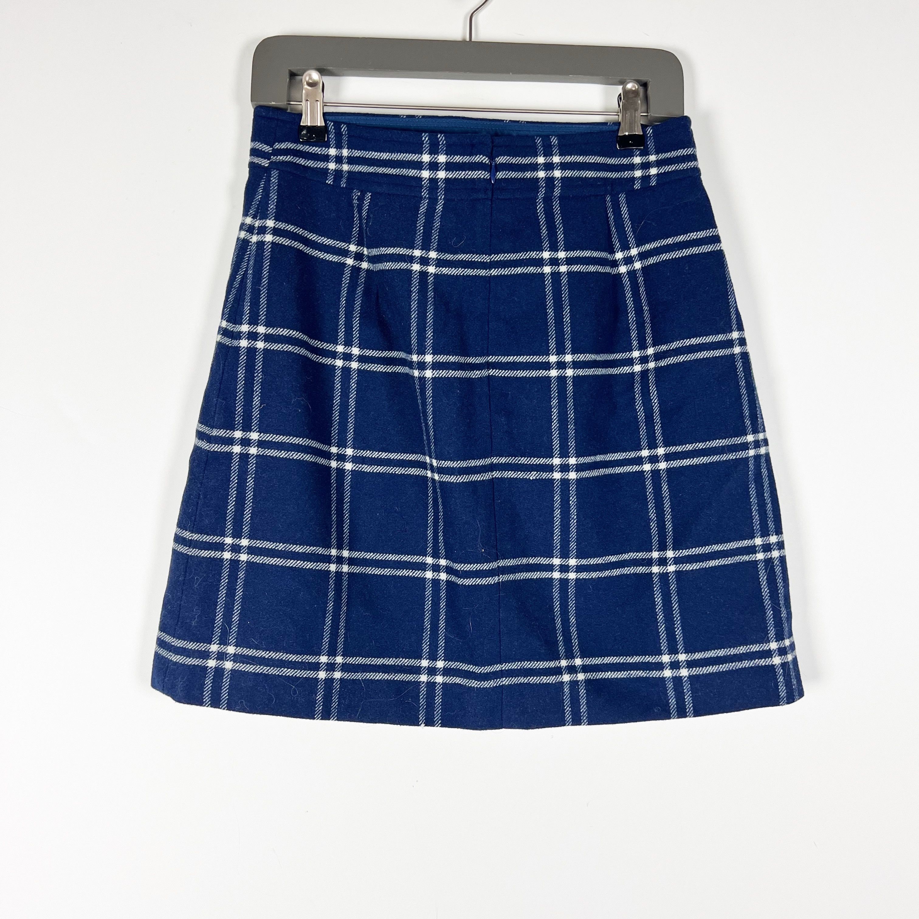 J.Crew NEW J. Crew Plaid Print Pattern Wool Blend Size 27" / US 4 / IT 40 - 5 Thumbnail