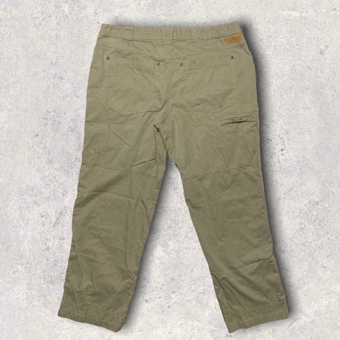 Vintage Sage Green Double Knees Cabelas Hiking Pants Relaxed Fit