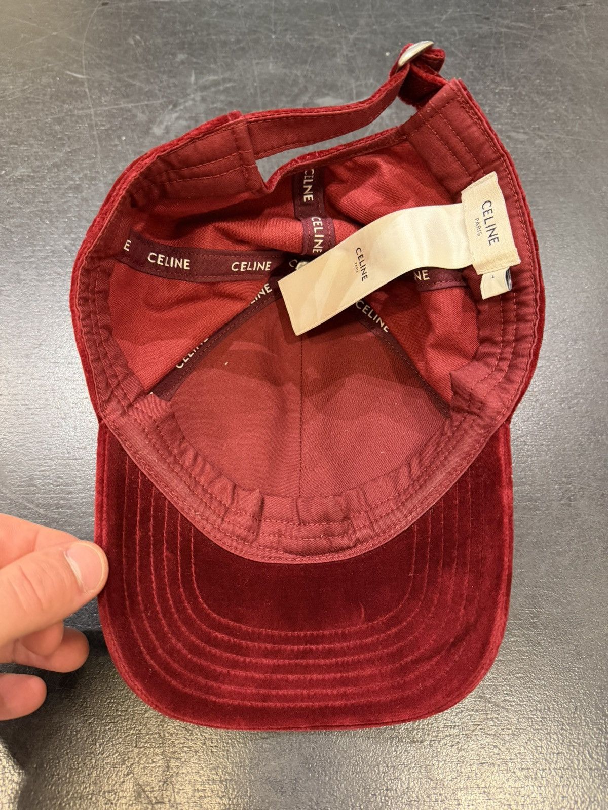 Celine Celine Velour Hat - Red Size ONE SIZE - 5 Thumbnail